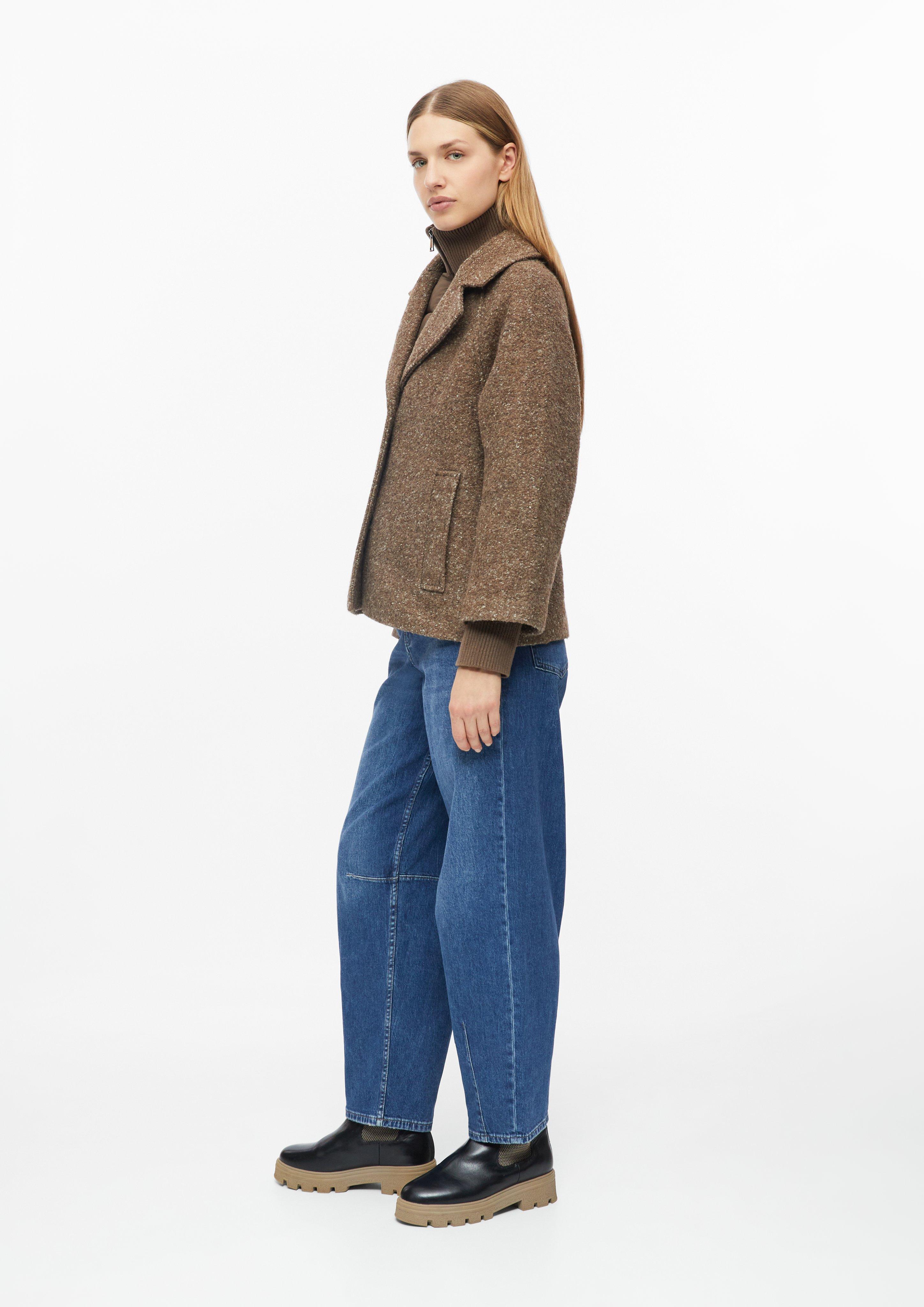 Dames s.Oliver x Heidi Klum: cabanjas van bouclé in bruin van s.Oliver
