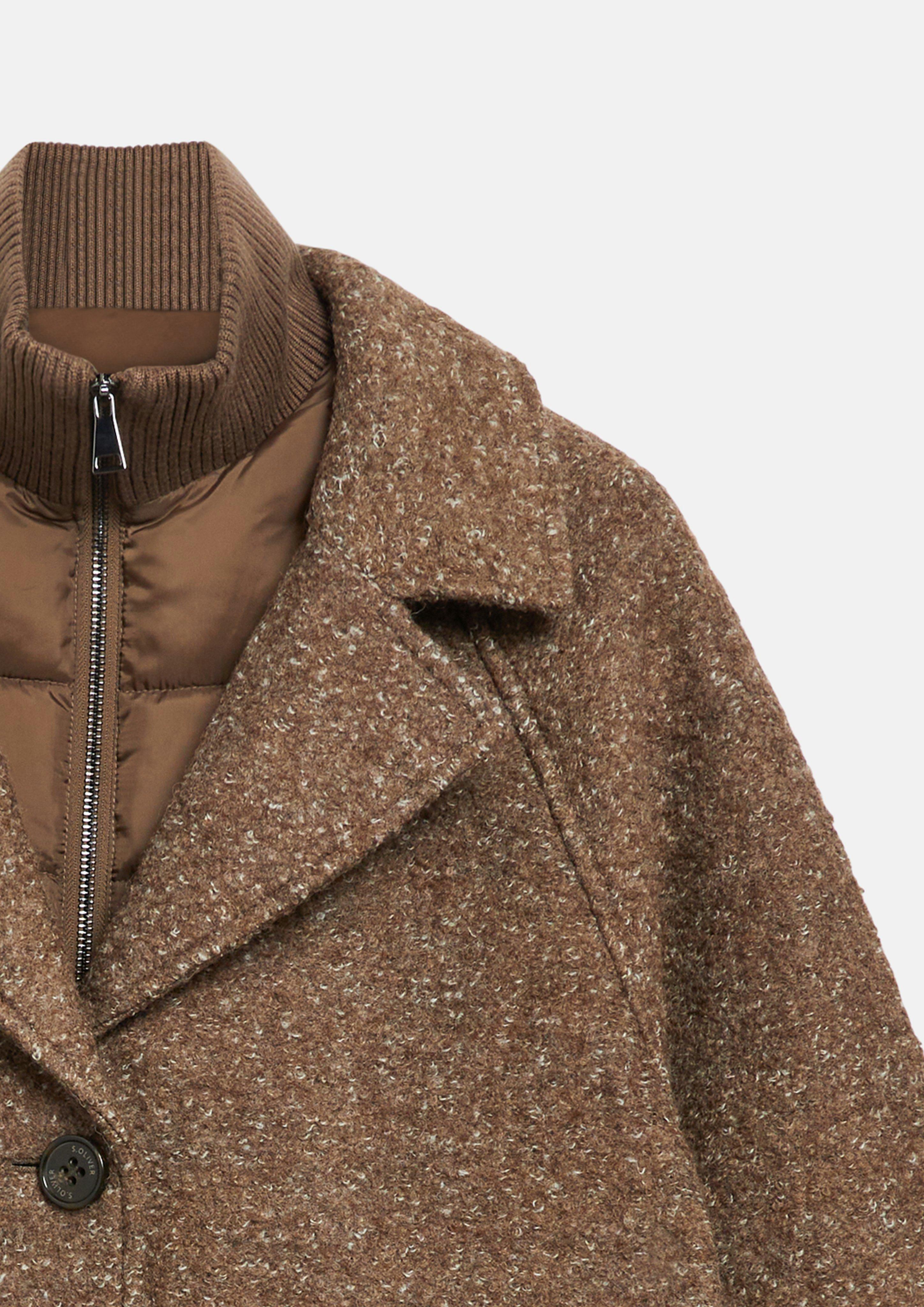 Dames s.Oliver x Heidi Klum: cabanjas van bouclé in bruin van s.Oliver
