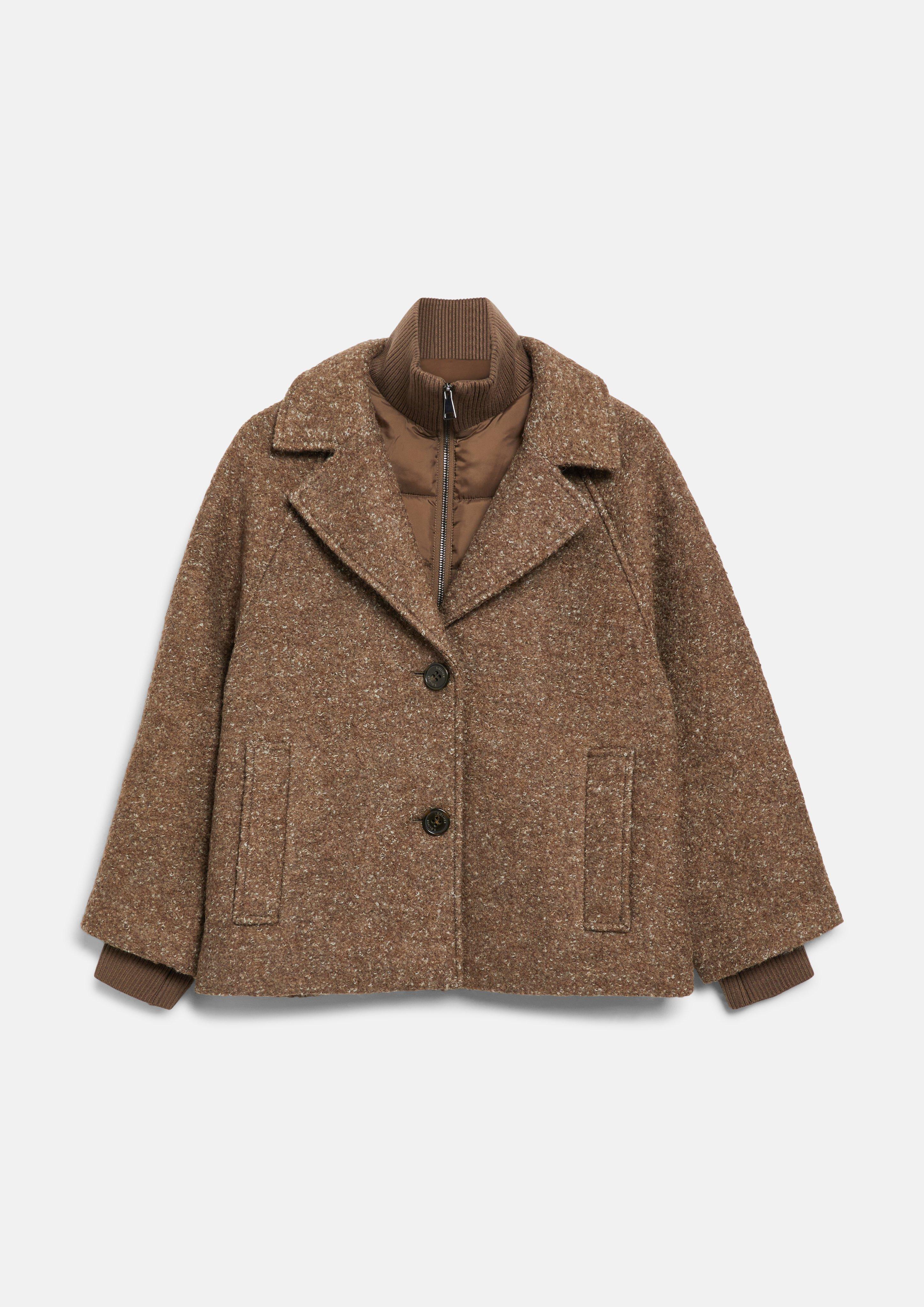 Dames s.Oliver x Heidi Klum: cabanjas van bouclé in bruin van s.Oliver