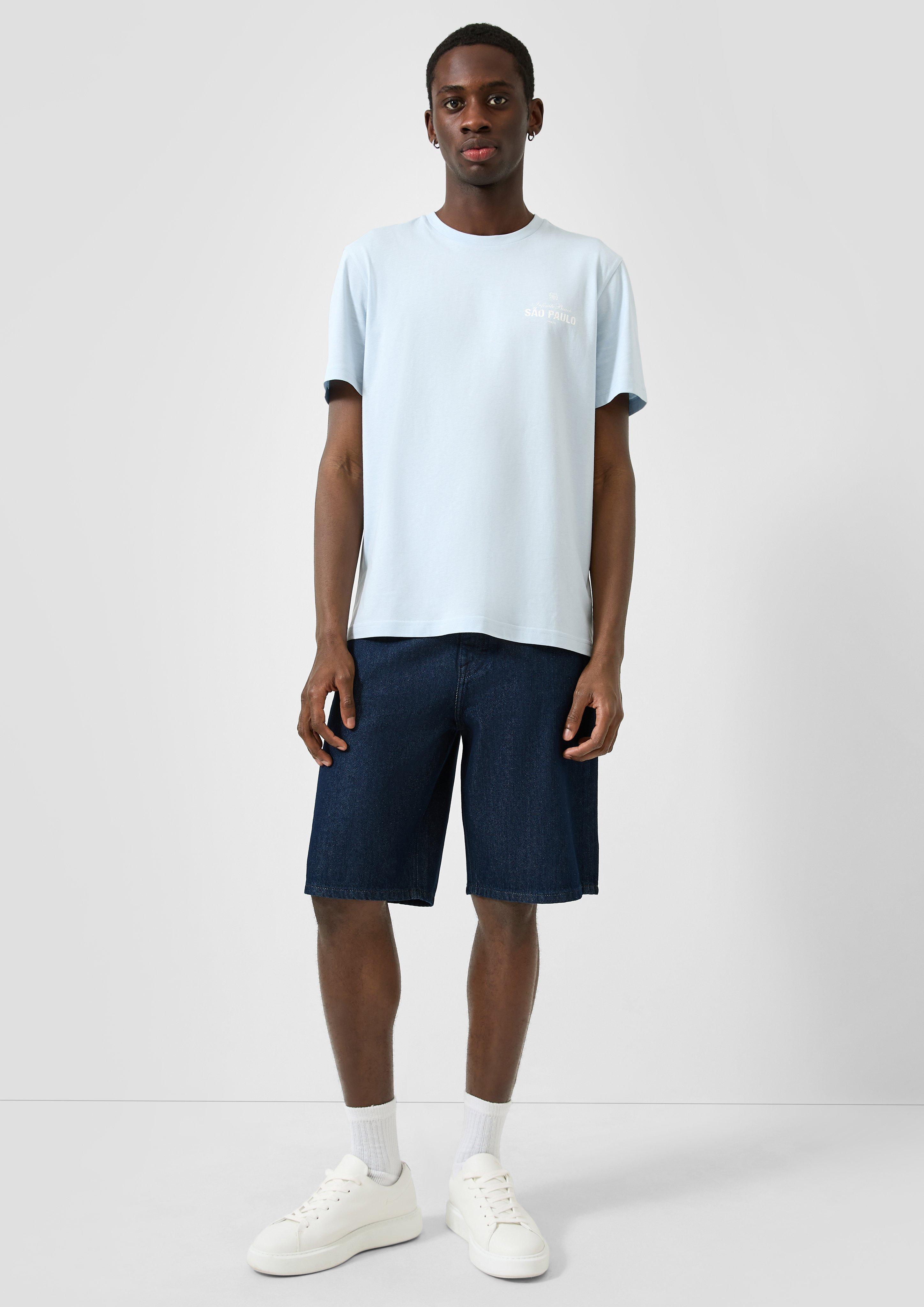 Men T-Shirt in blue by QS