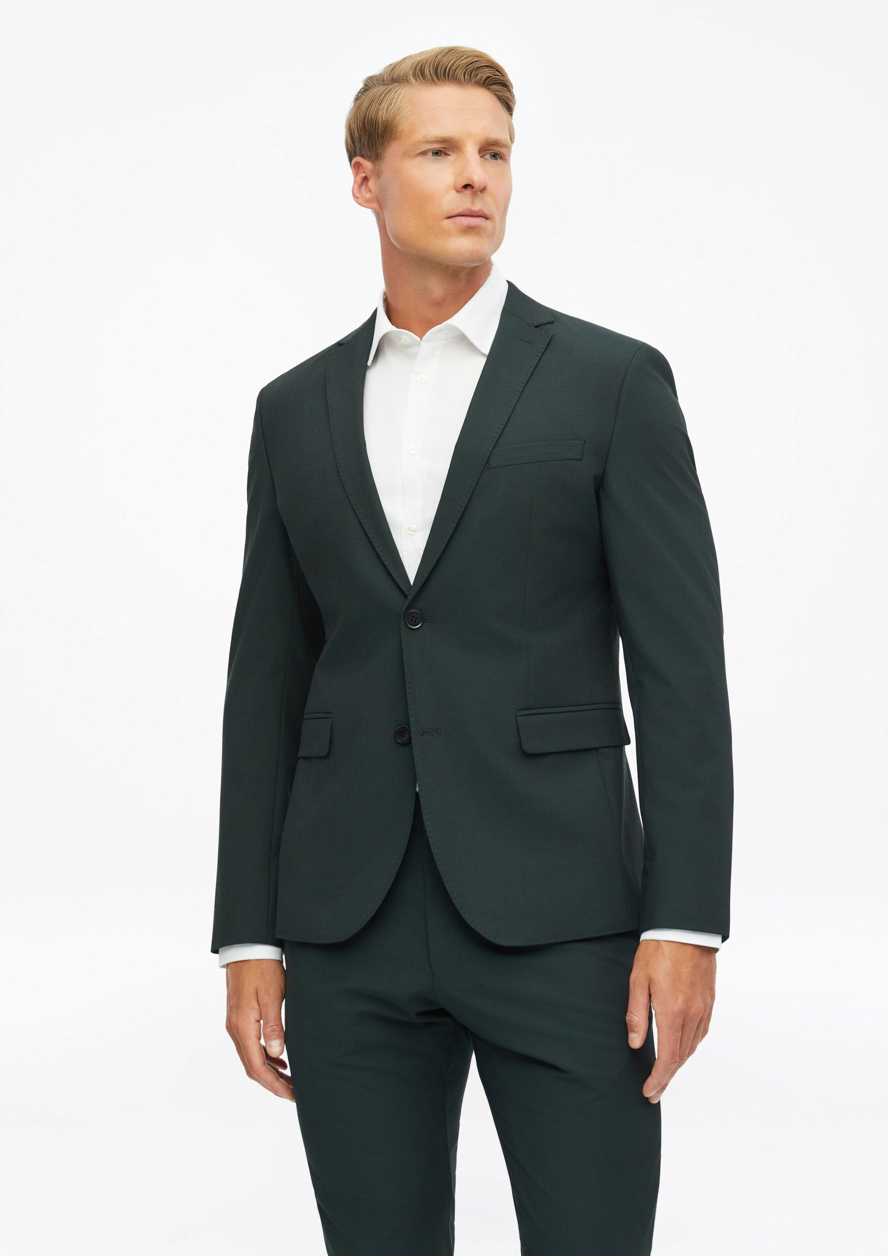 s.O PURE: Suknjič kroja Slim Fit v barvi petrol od s.Oliver BLACK LABEL