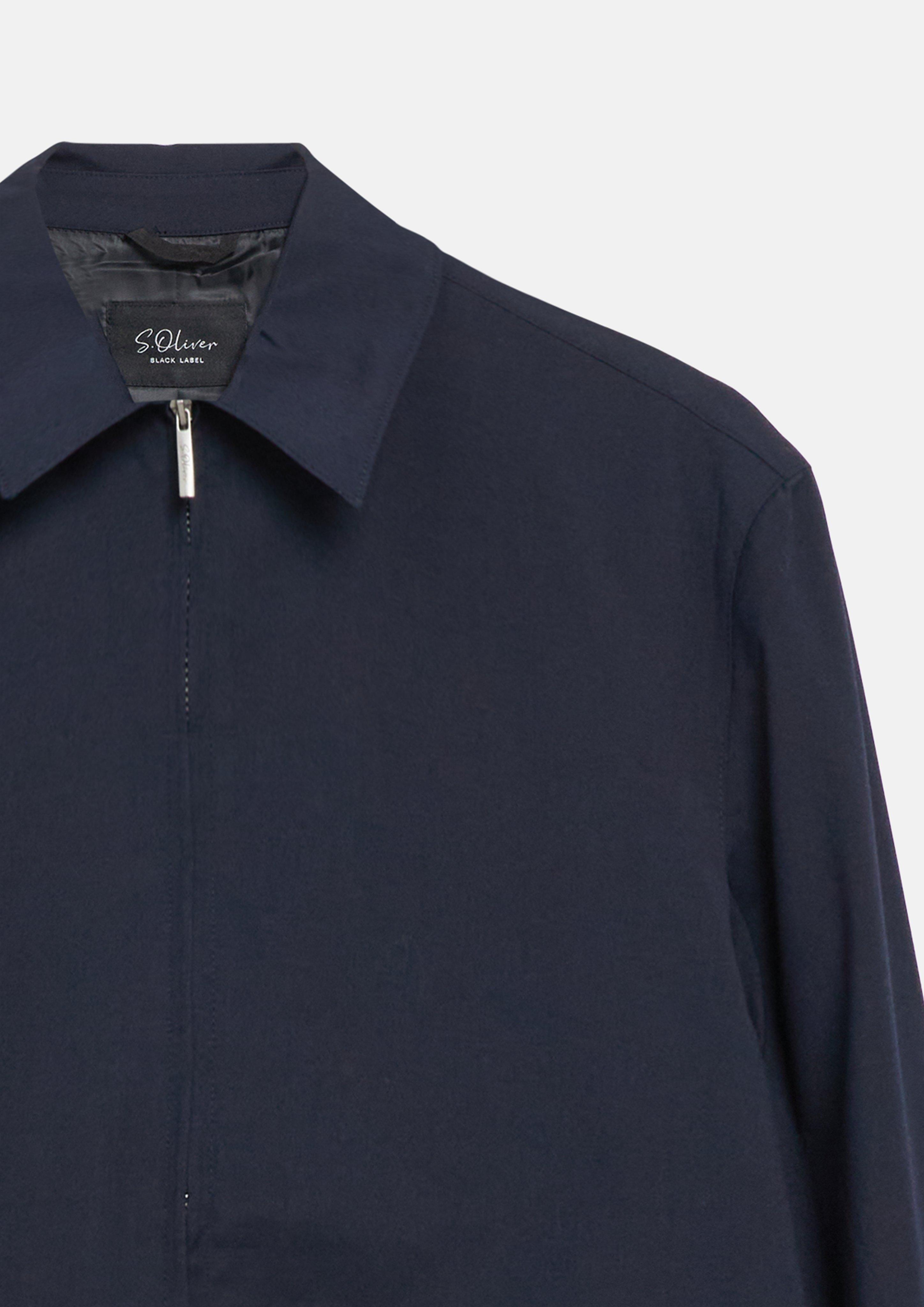 Herren Blouson aus Stretch-Gewebe mit Reißverschlus in blau von s.Oliver BLACK LABEL