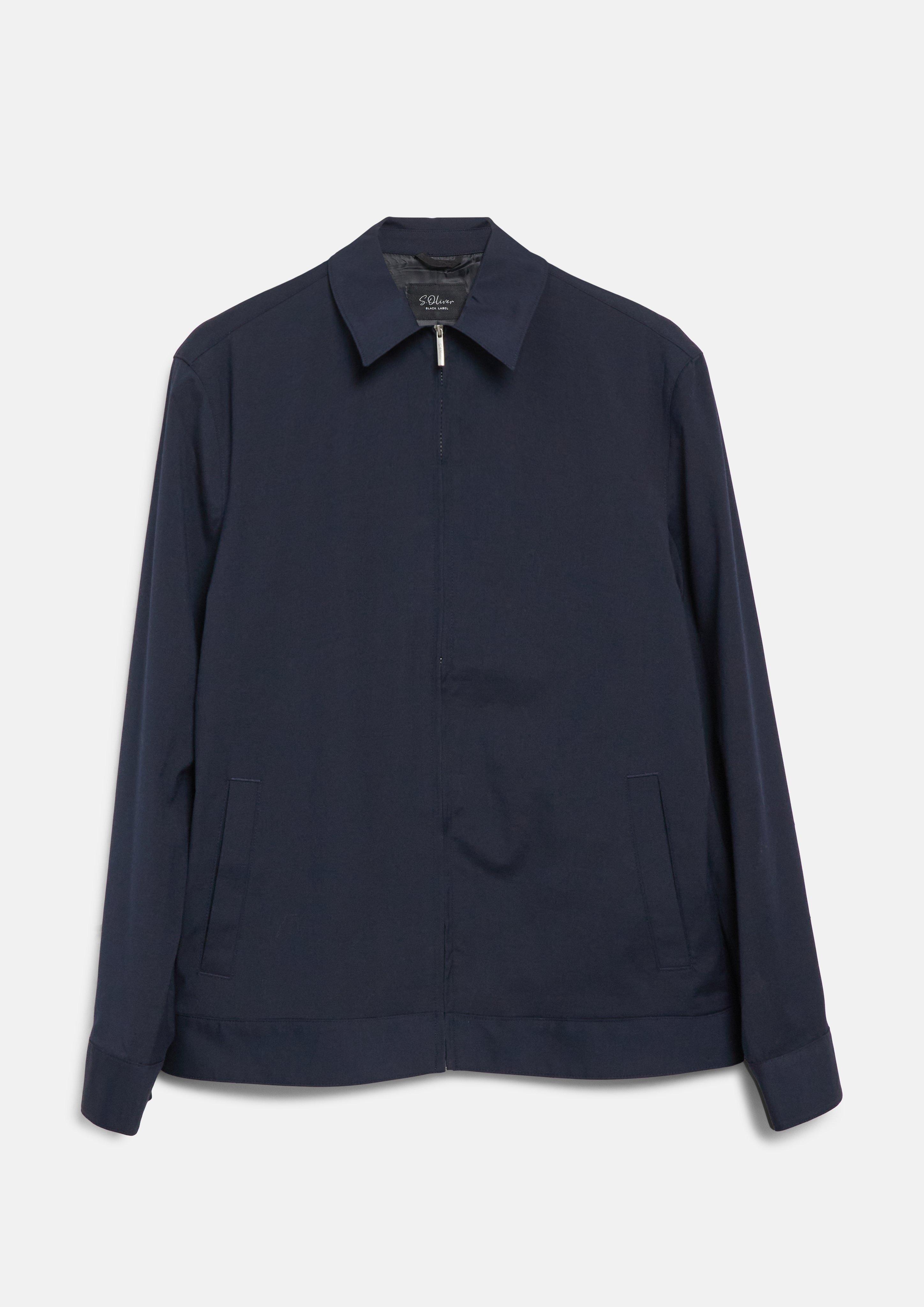 Herren Blouson aus Stretch-Gewebe mit Reißverschlus in navy von s.Oliver BLACK LABEL