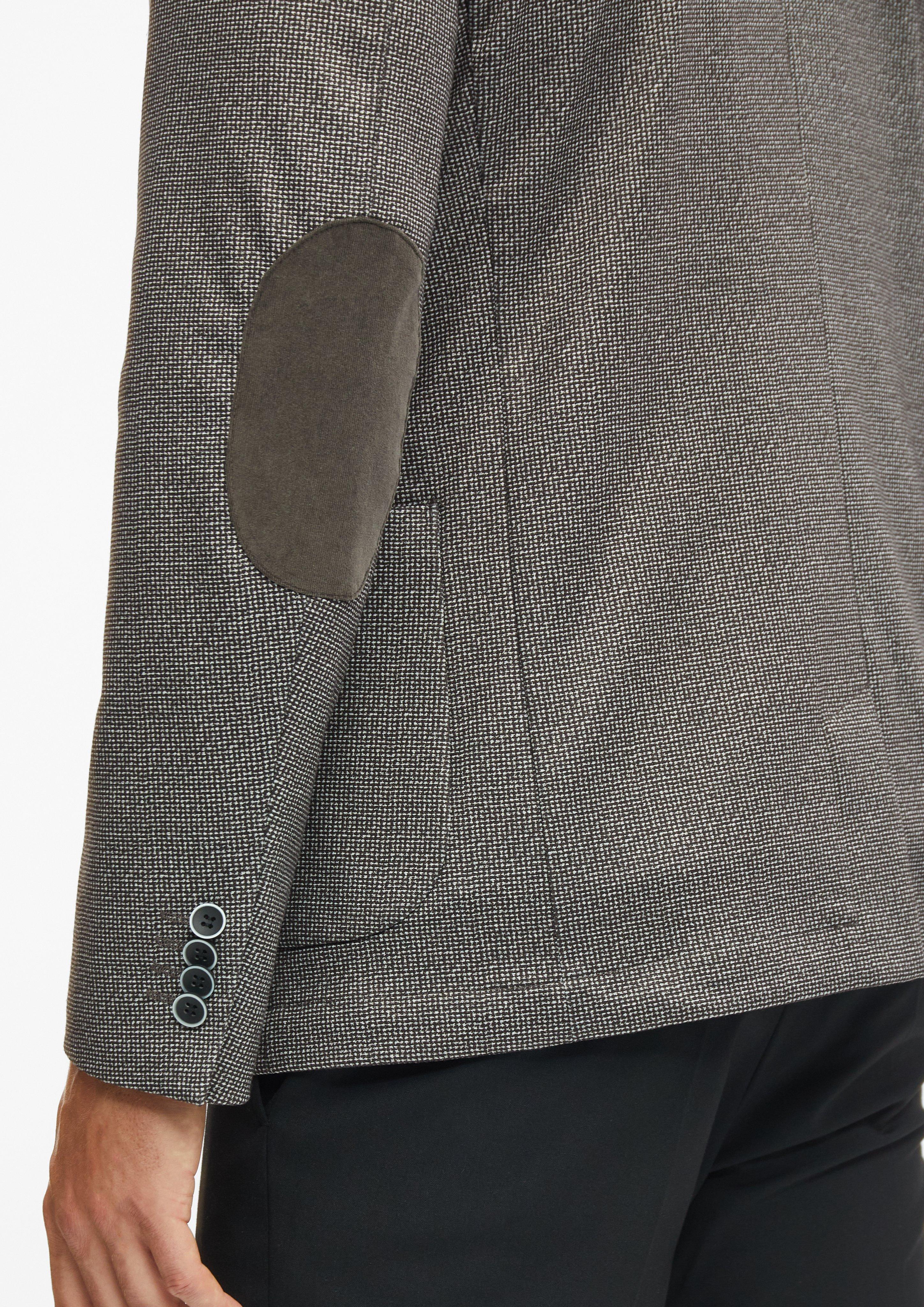 Hommes s.O JOGG : veste avec imprimé intégral et renforts aux coudes en brun de s.Oliver BLACK LABEL