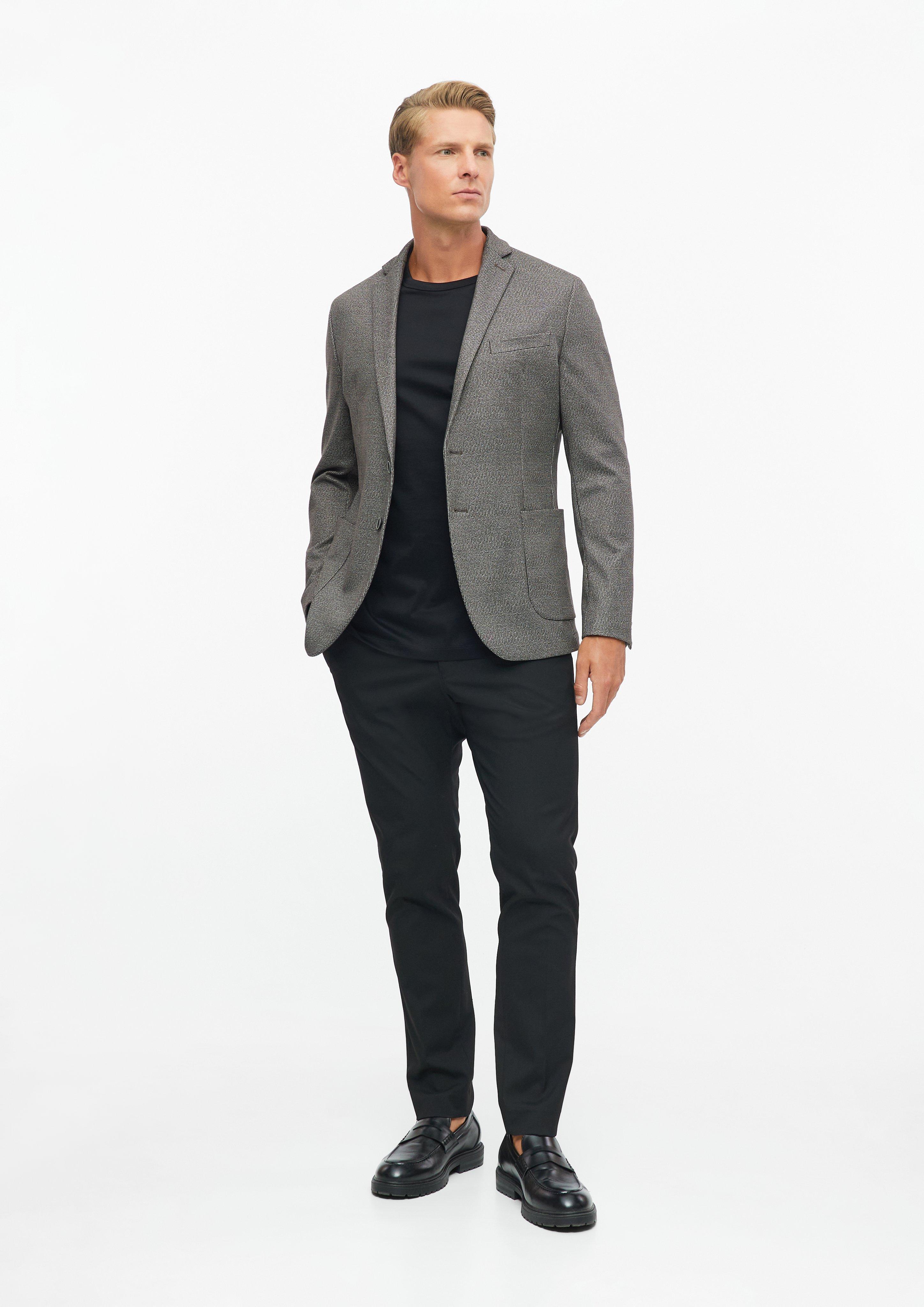 Hommes s.O JOGG : veste avec imprimé intégral et renforts aux coudes en brun de s.Oliver BLACK LABEL