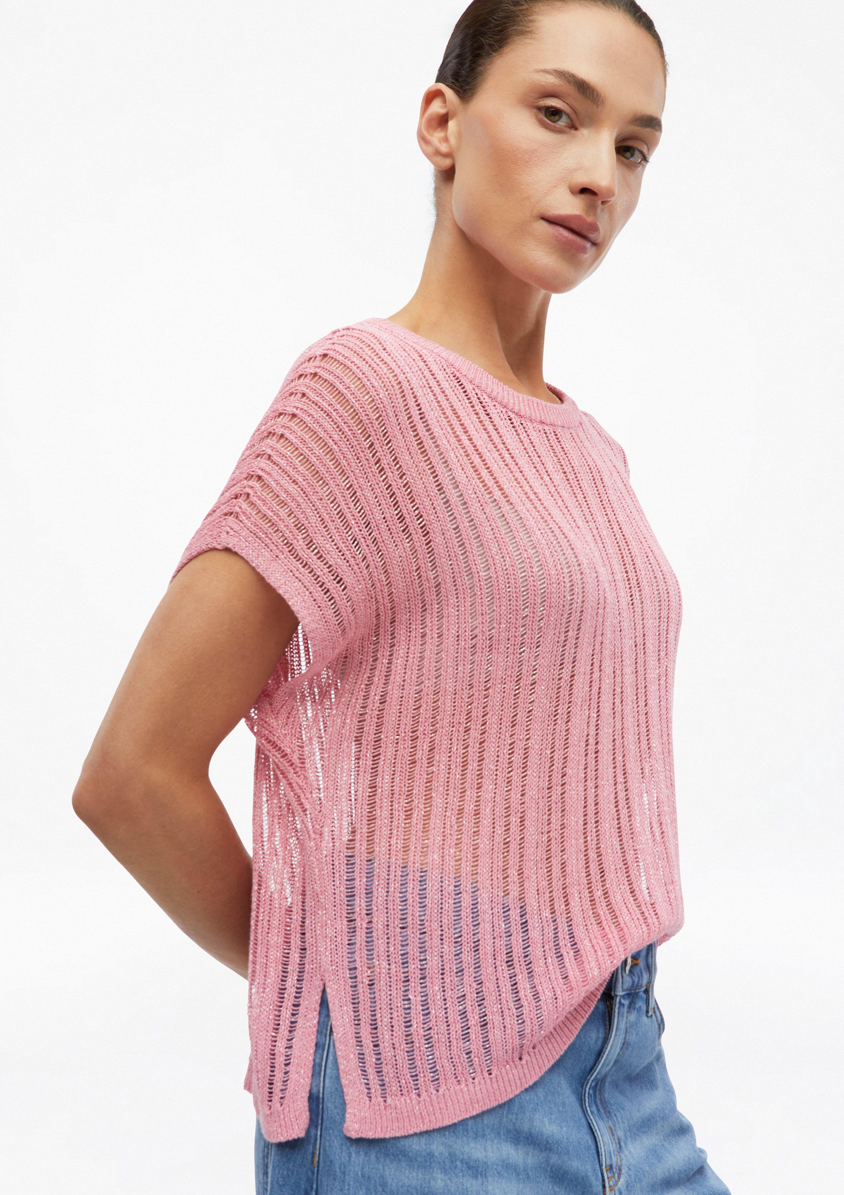 Poncho aus Viskosemix mit Glitzergarn in pink von COMMA