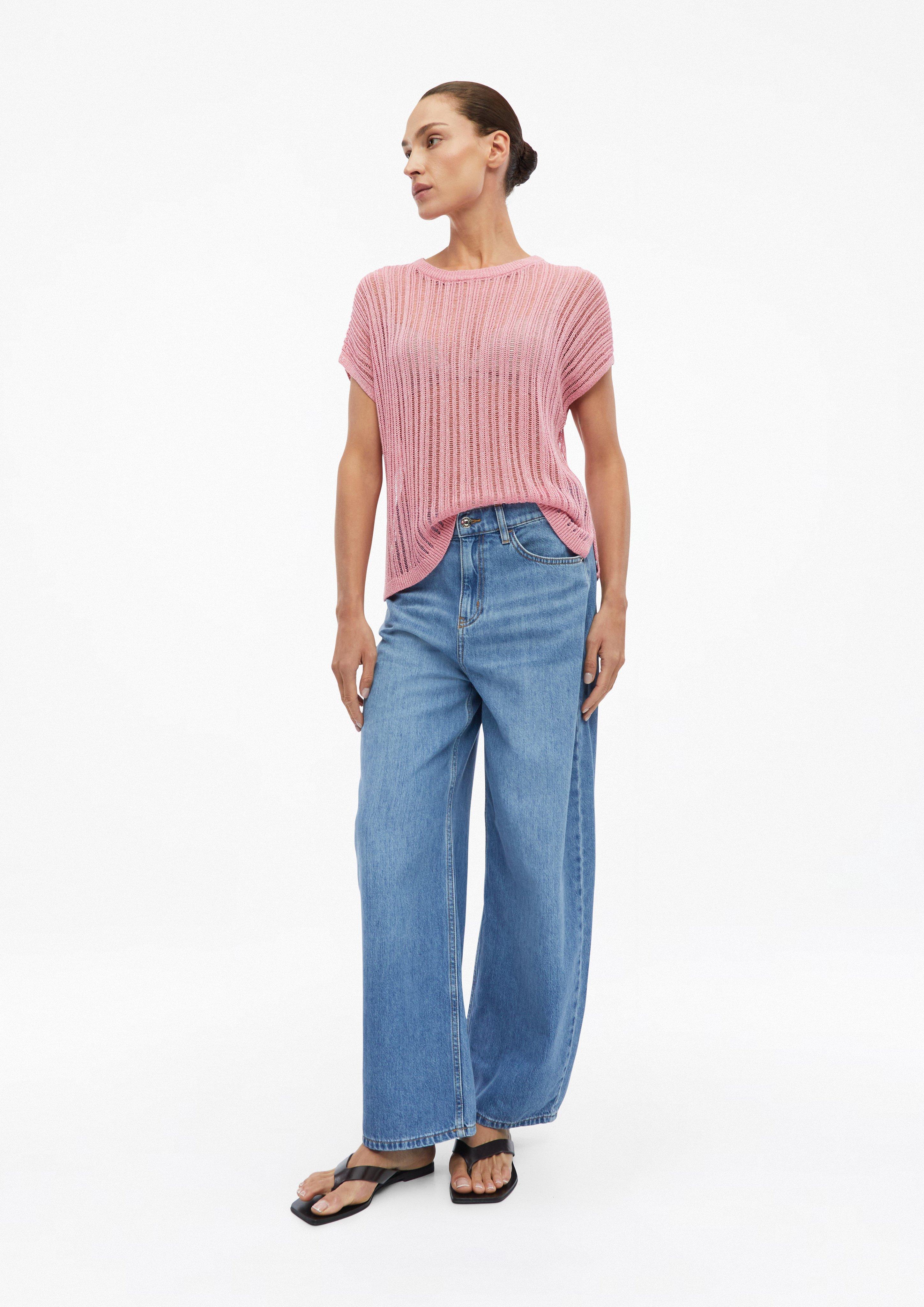 Poncho aus Viskosemix mit Glitzergarn in pink von COMMA