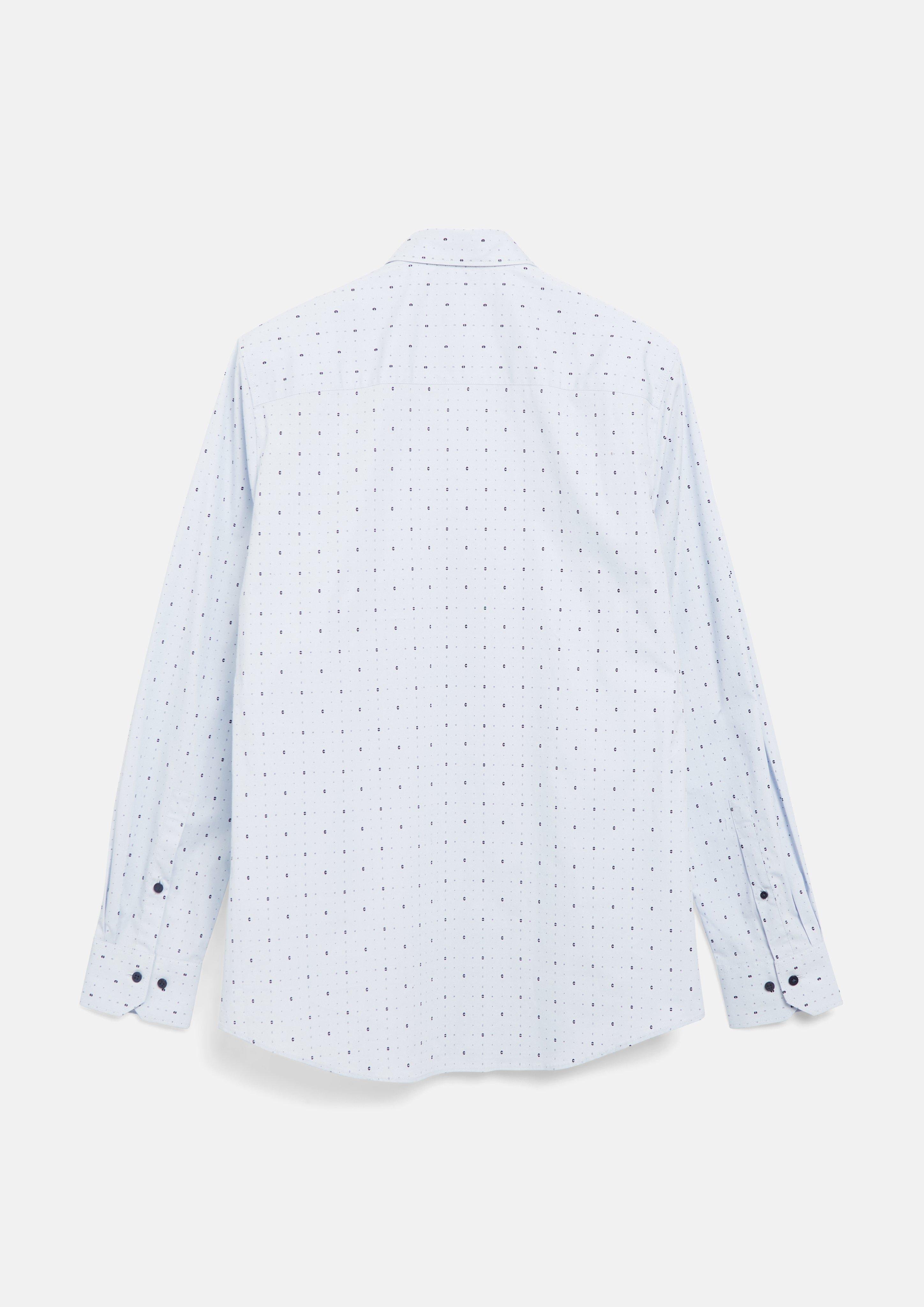 Hommes Coupe ajustée : chemise boutonnée en Comfort Stretch en bleu de s.Oliver BLACK LABEL