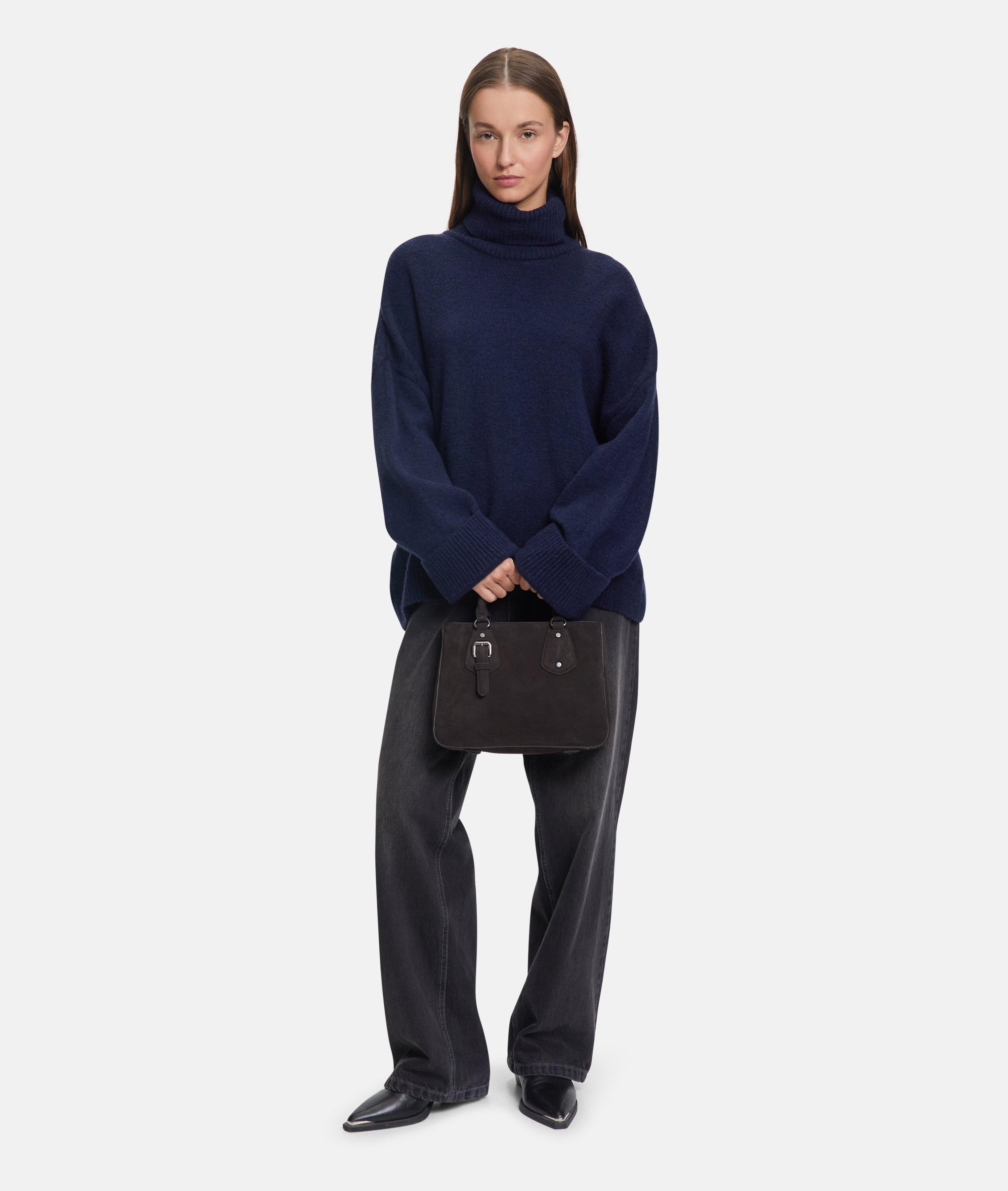 Satchel in bruin, bruin & beige
