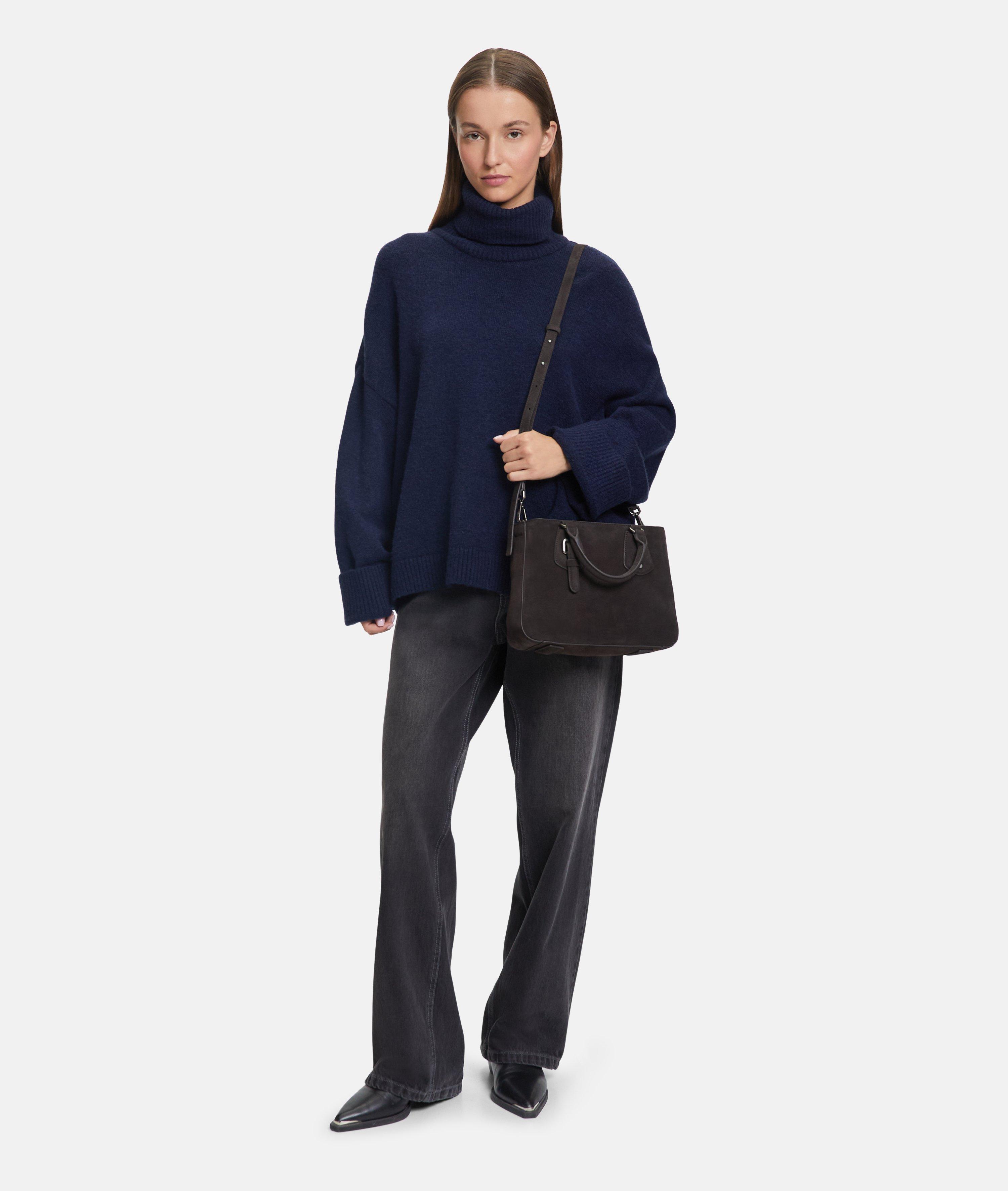 Satchel in bruin, bruin & beige