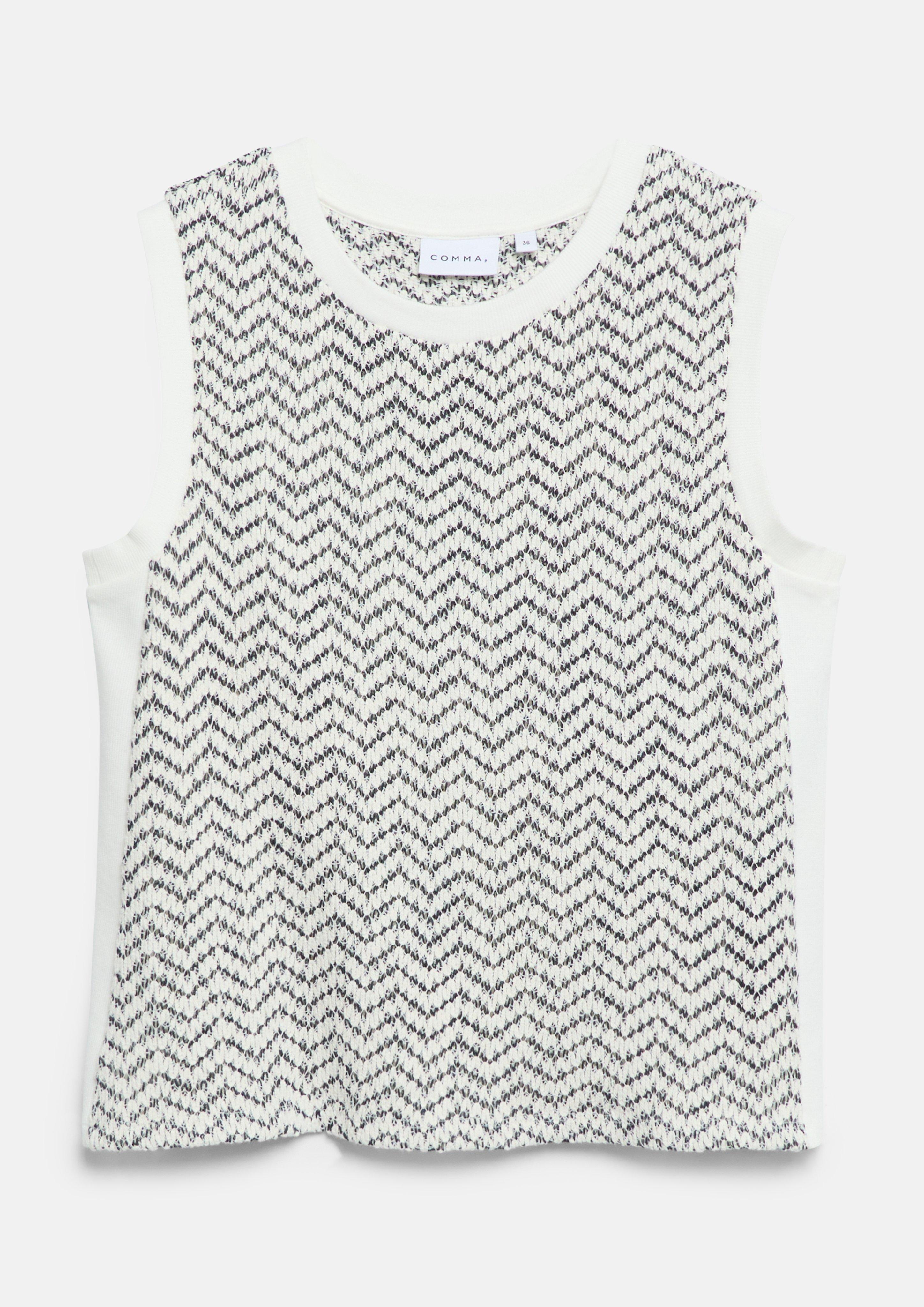 T-shirt en noir de COMMA