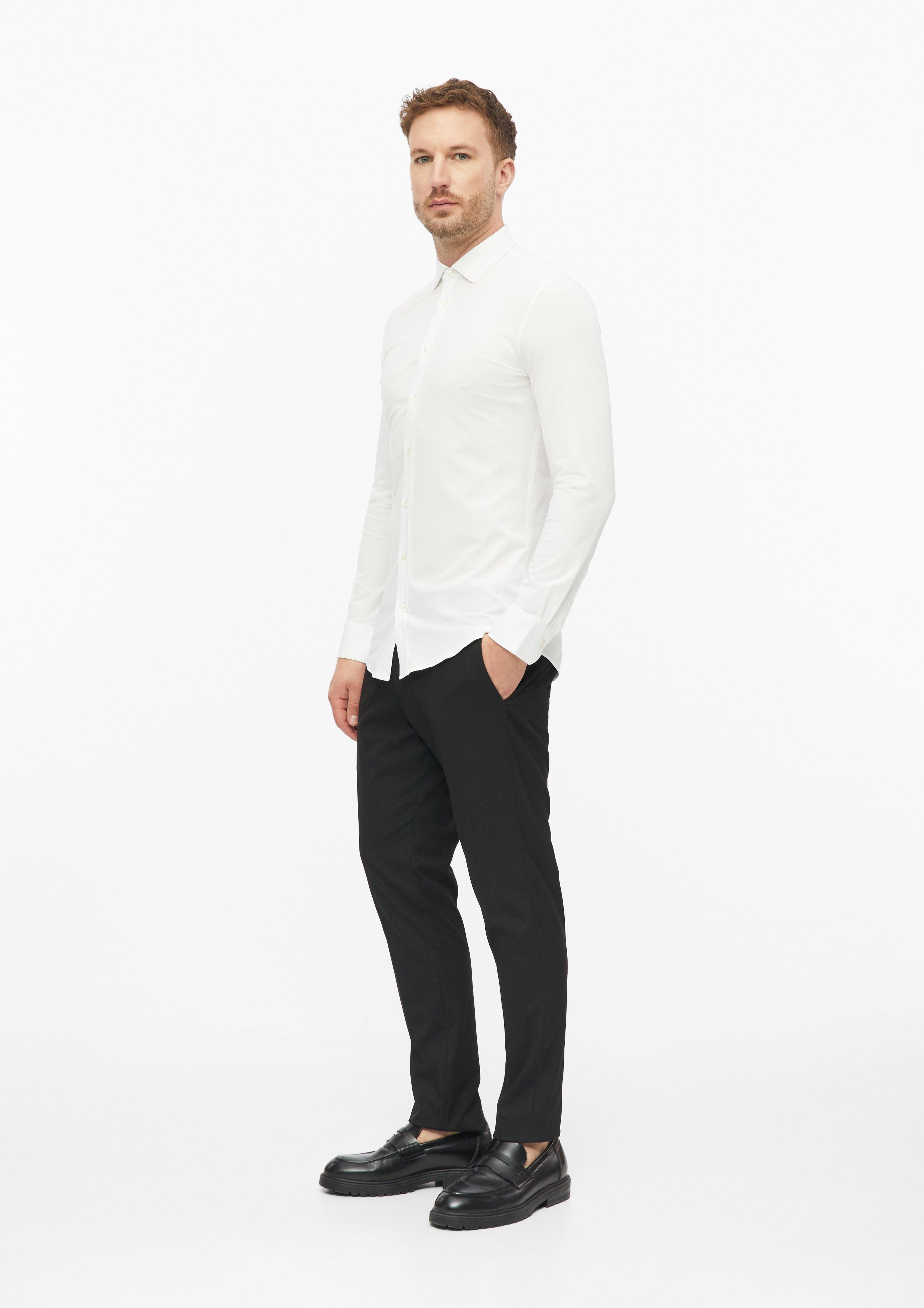 Herren Tailored Fit: Hemd mit Kentkragen in weiß von s.Oliver BLACK LABEL