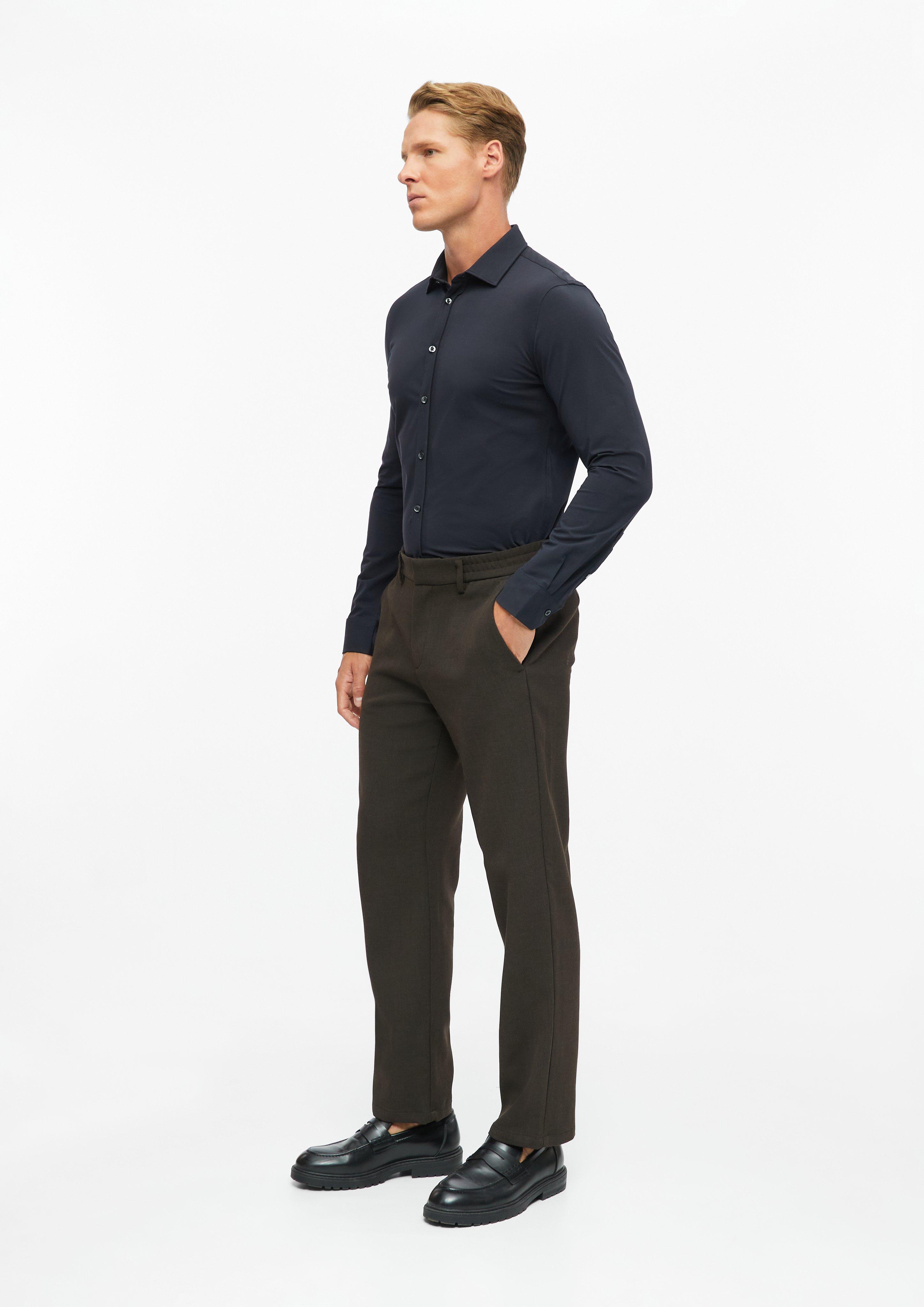 Mężczyźni Tailored Fit: Koszula z kołnierzykiem kent w kolorze niebieski od s.Oliver BLACK LABEL