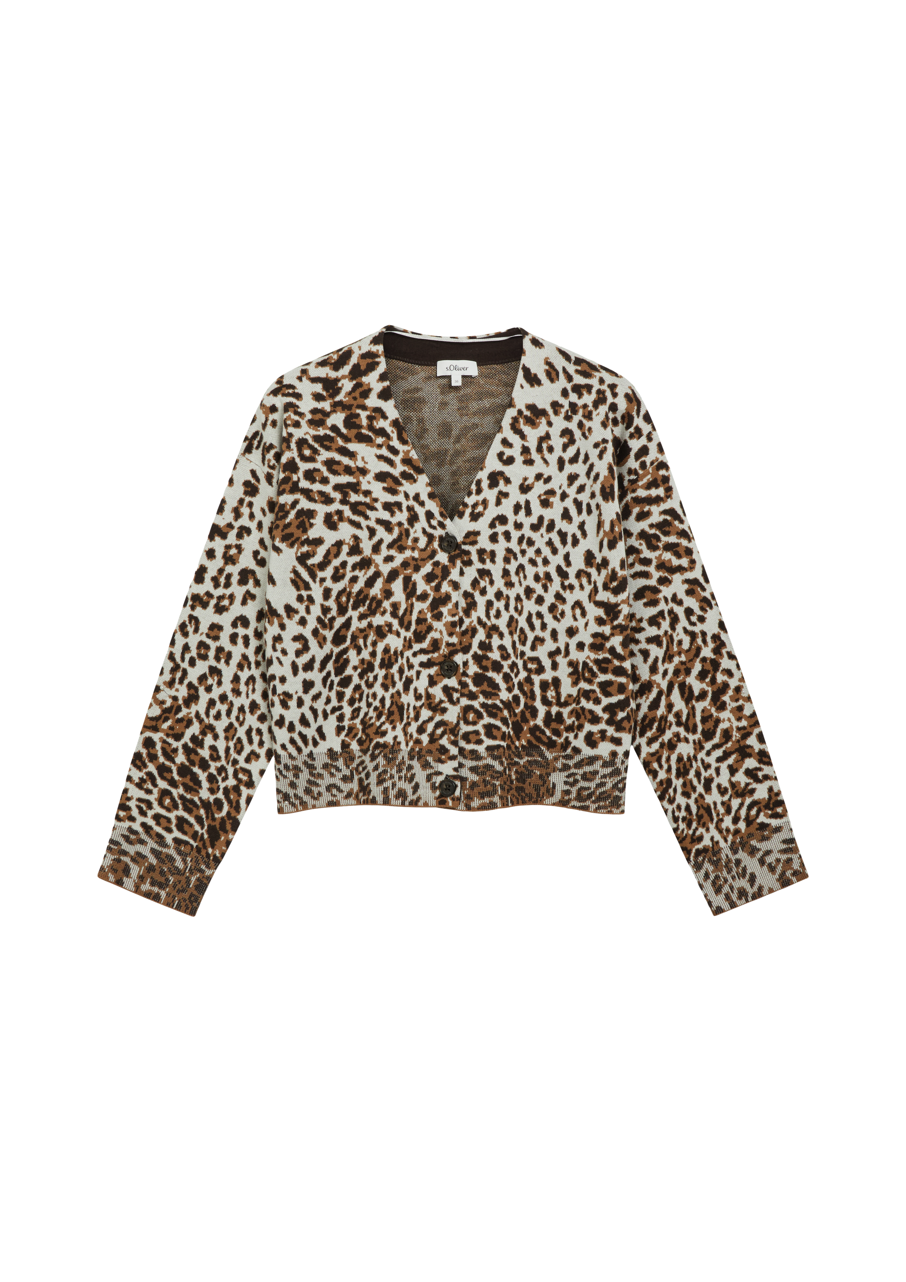 Vest met luipaardjacquardpatroon