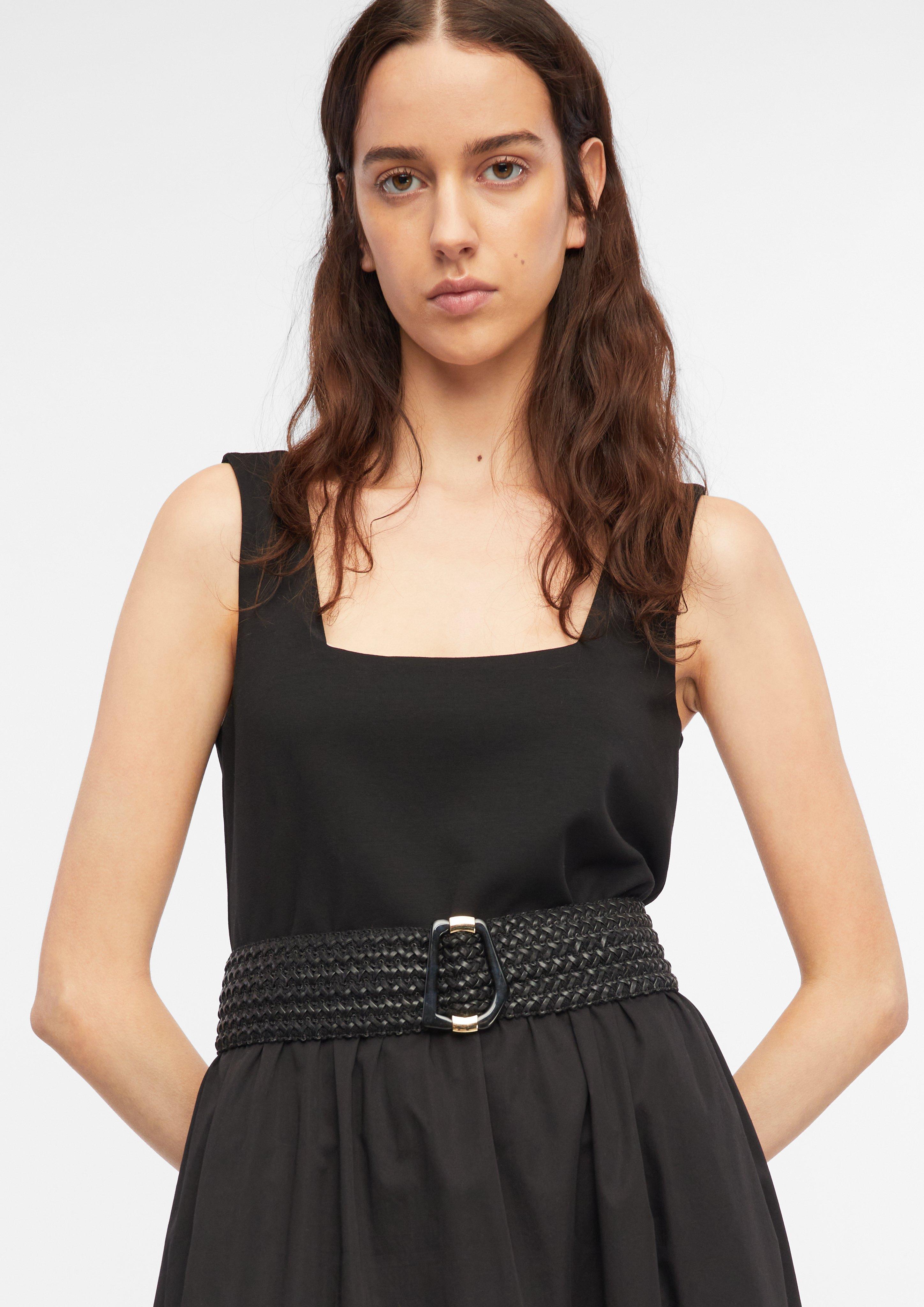 Ceinture élastique à l'aspect tressé en noir de COMMA