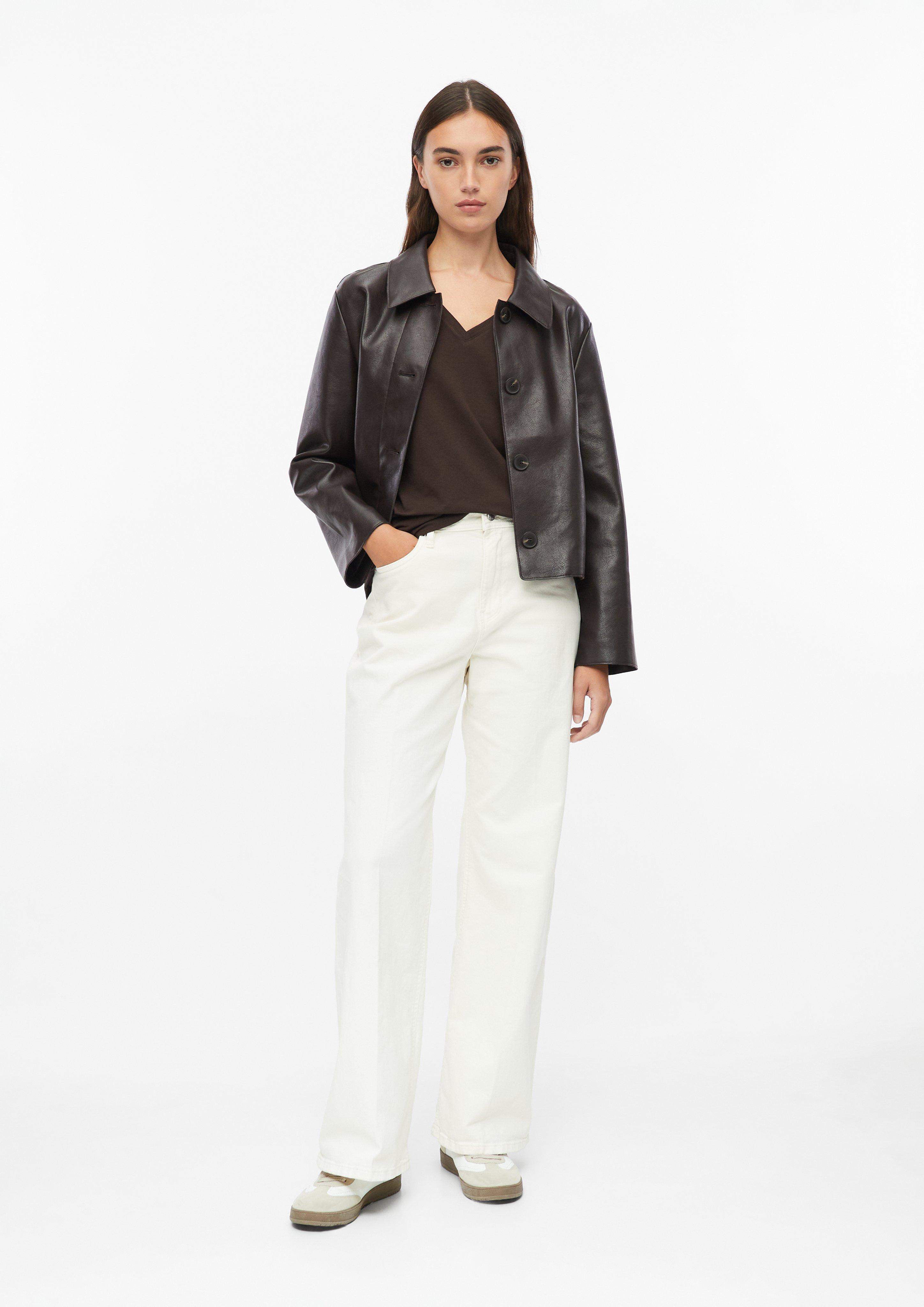 Damen T-Shirt mit V-Ausschnitt in braun von s.Oliver