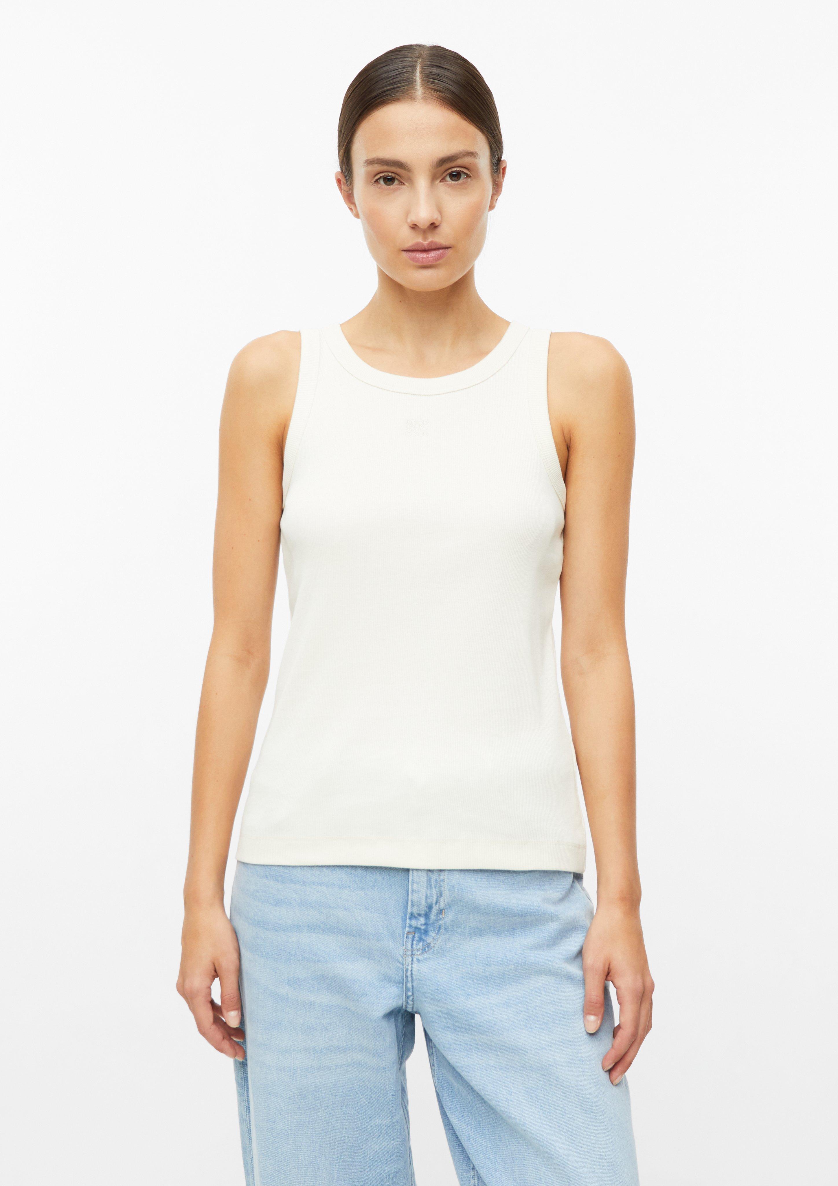 Ripptop mit Stickerei in Farbe creme von s.Oliver