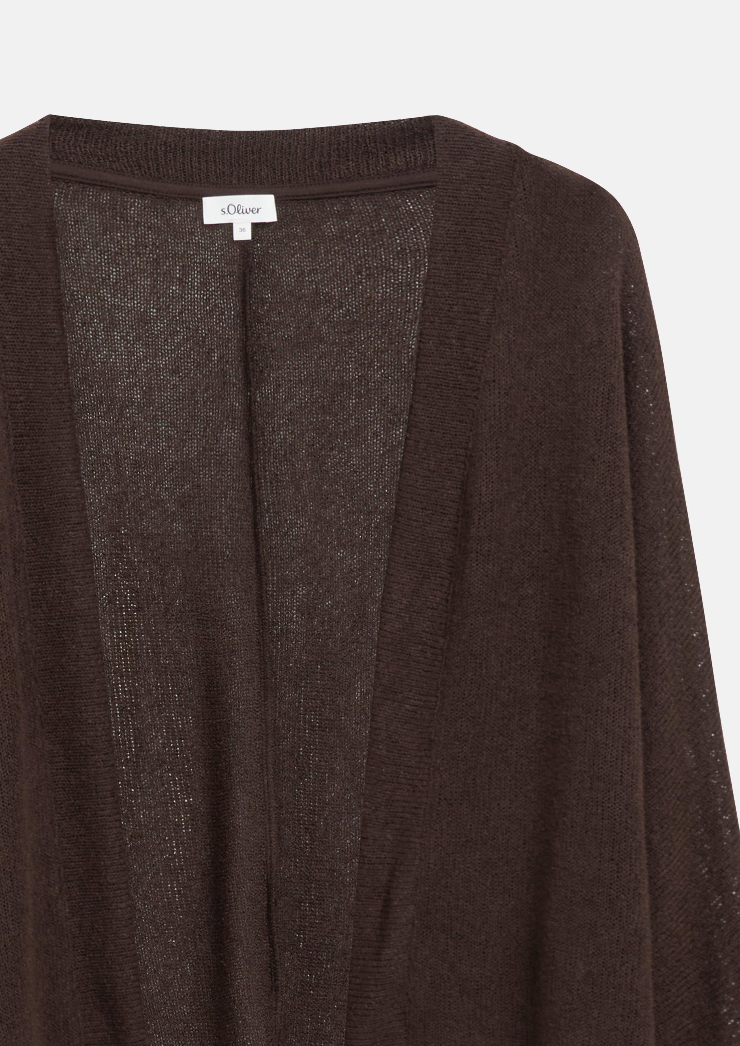 Femmes Cardigan en maille légère en brun de s.Oliver