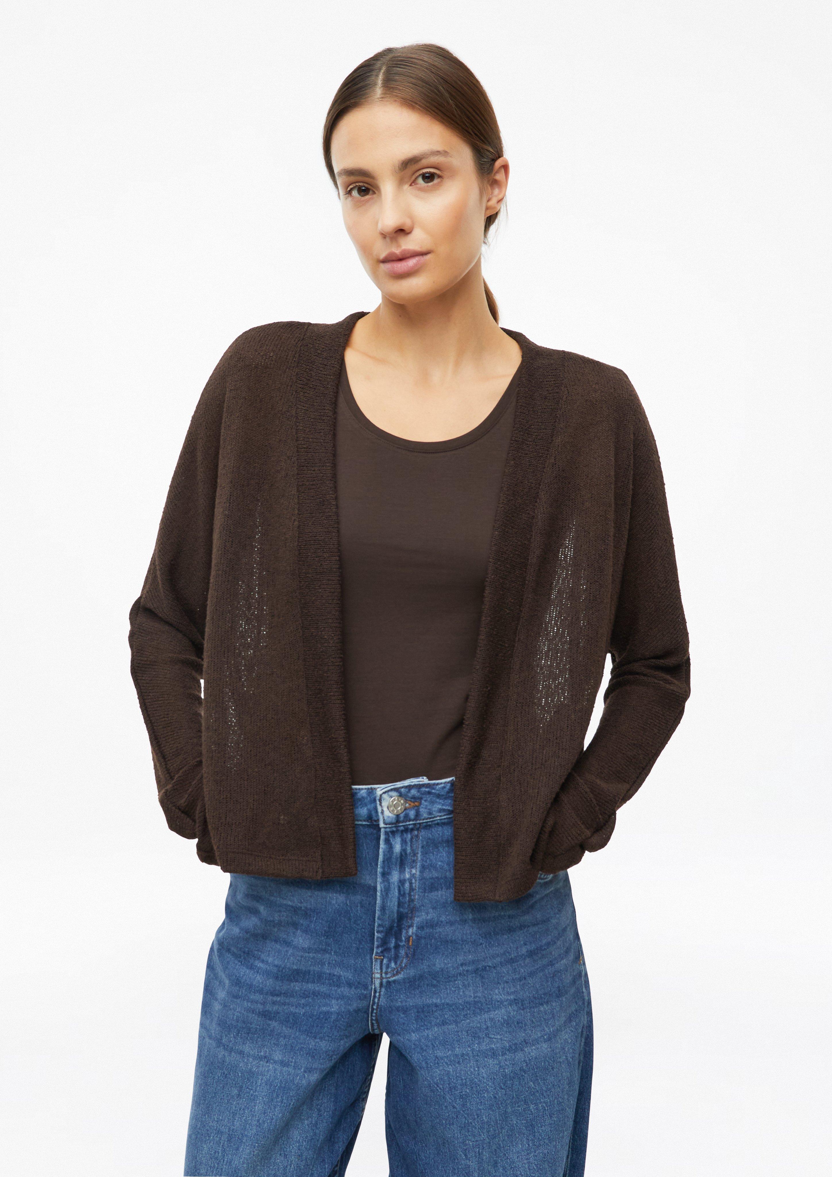 Leichter Strickcardigan in Farbe dunkelbraun von s.Oliver