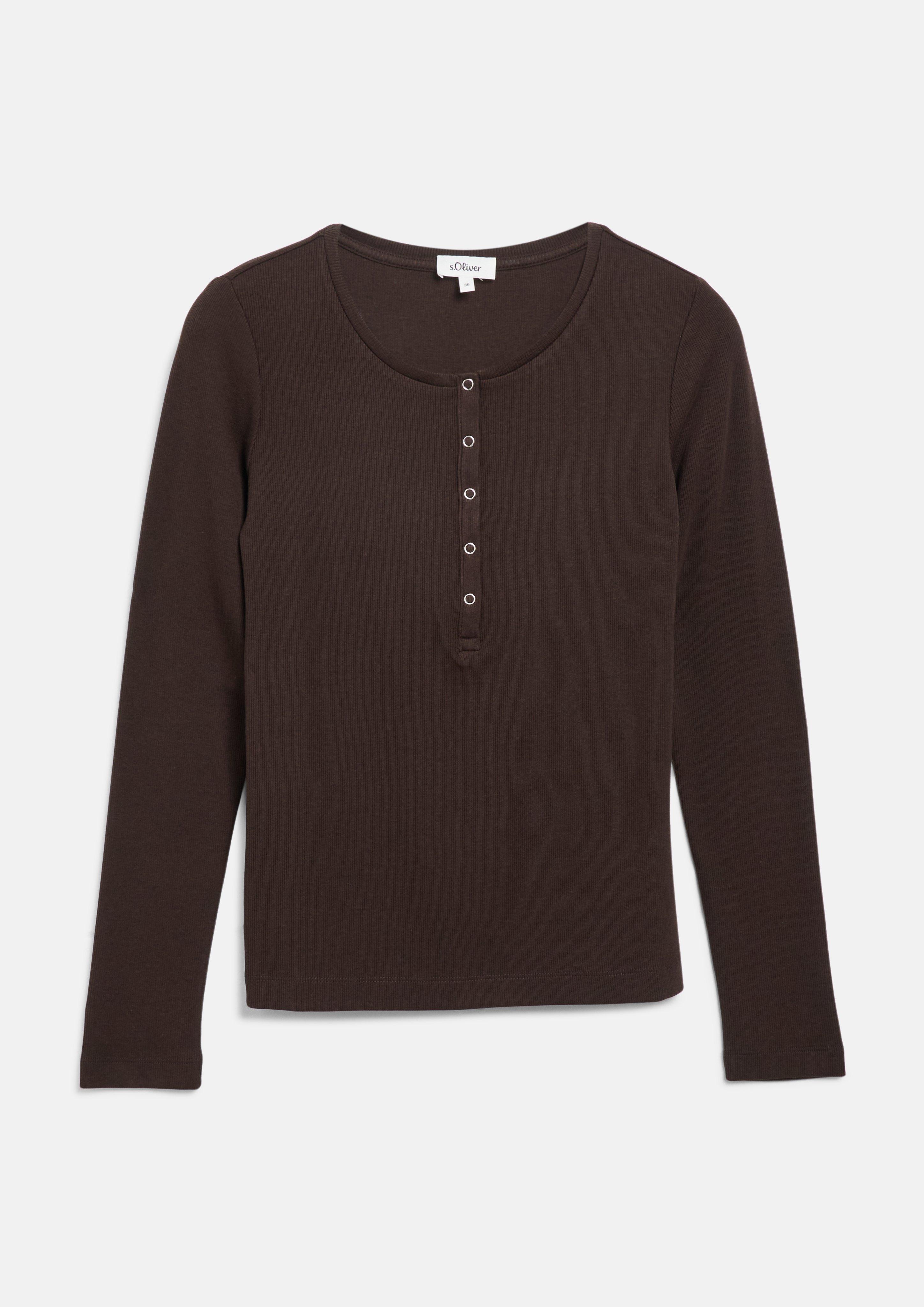 Femmes T-shirt en marron foncé de s.Oliver