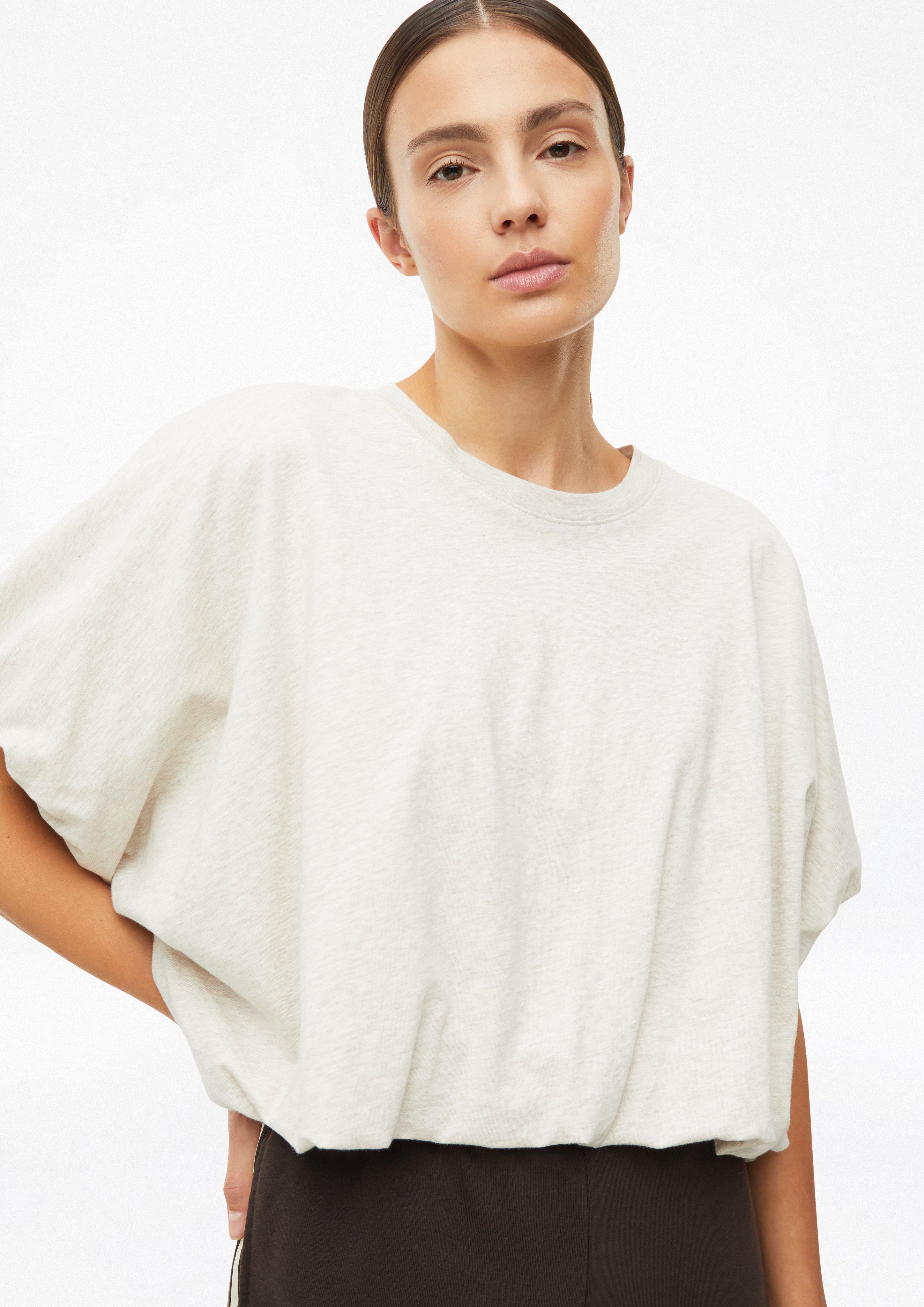 Femmes T-shirt oversize à ourlet évasé en beige de s.Oliver