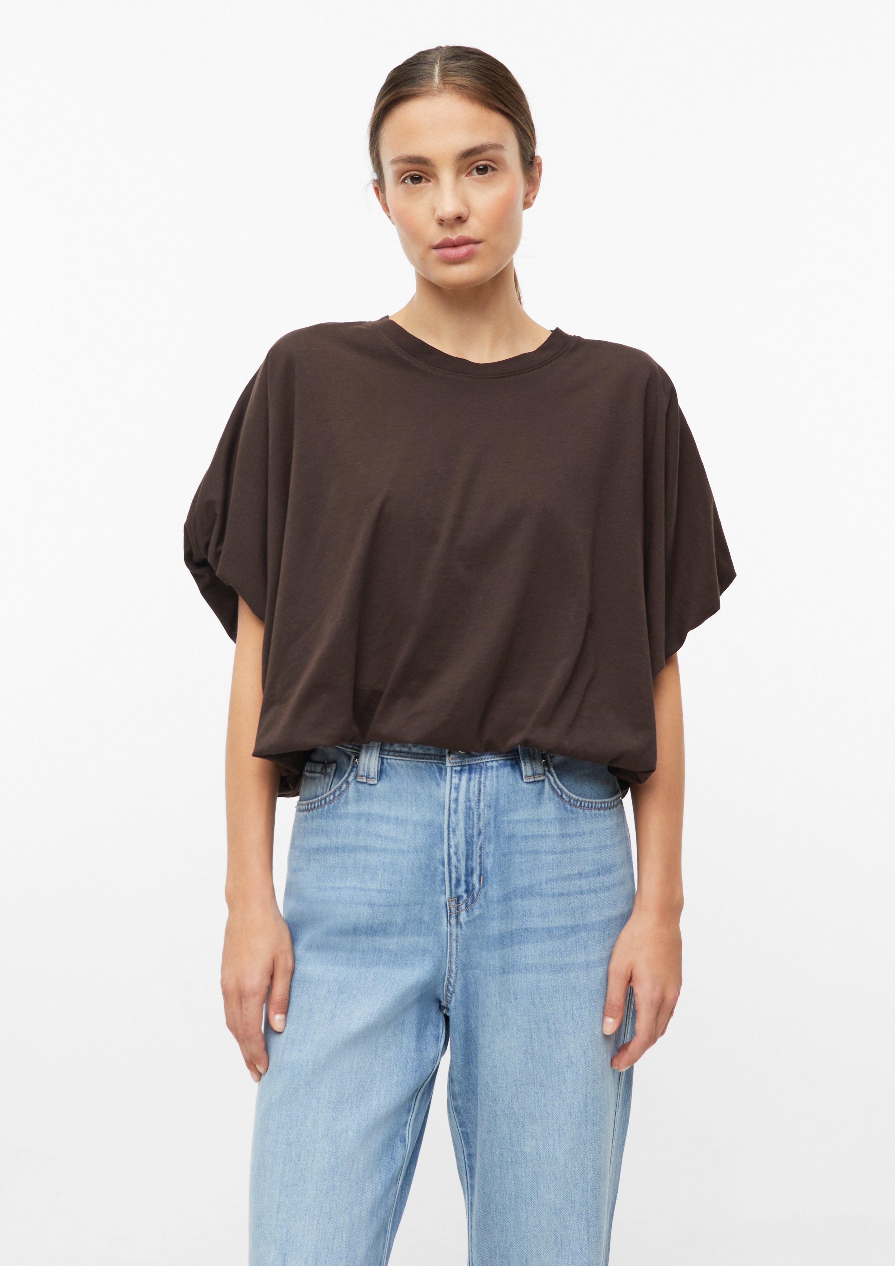 Oversize T-Shirt mit Ballonsaum in Farbe dunkelbraun von s.Oliver