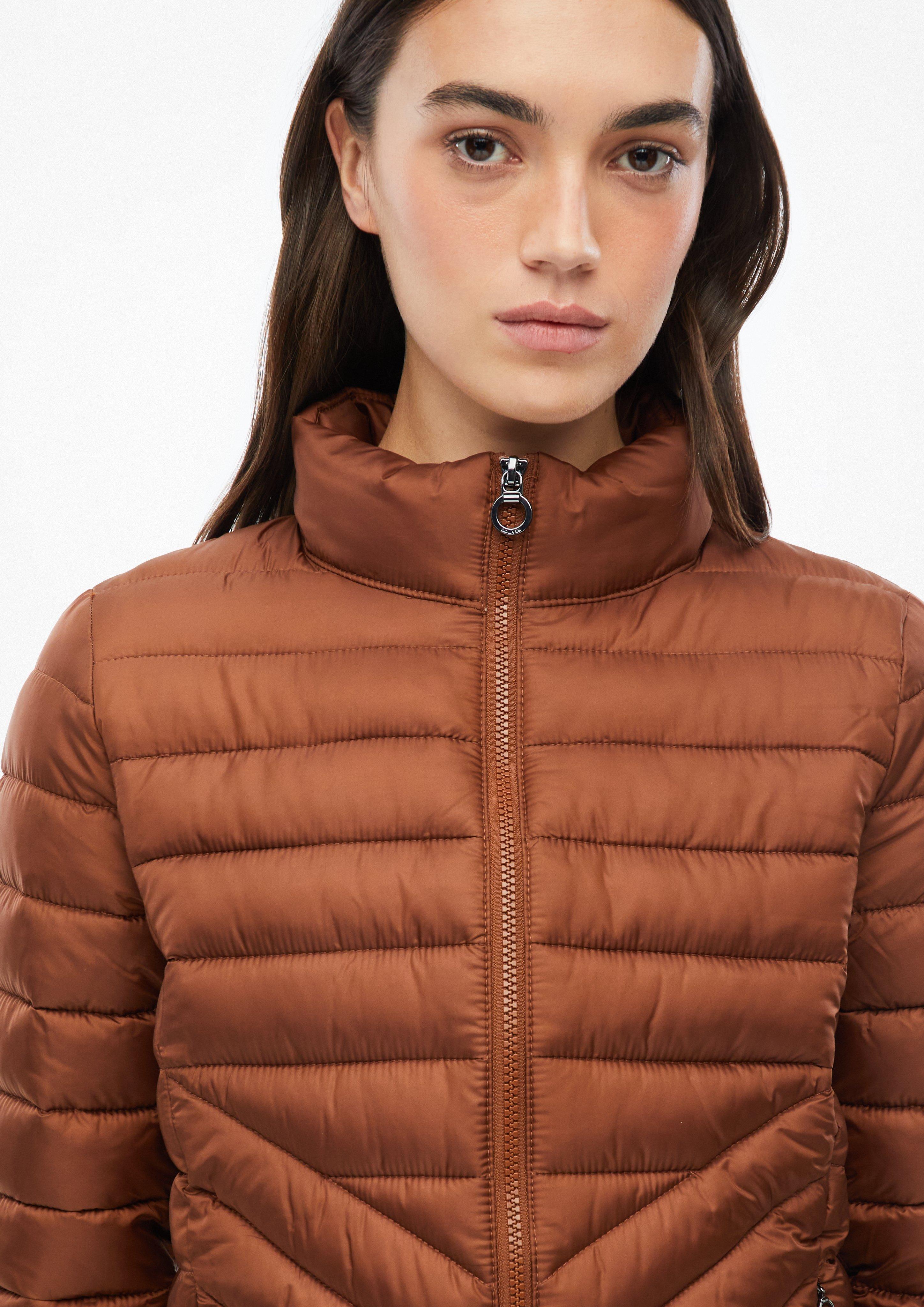 Damen Leichte Steppjacke mit Packfunktion in orange von s.Oliver