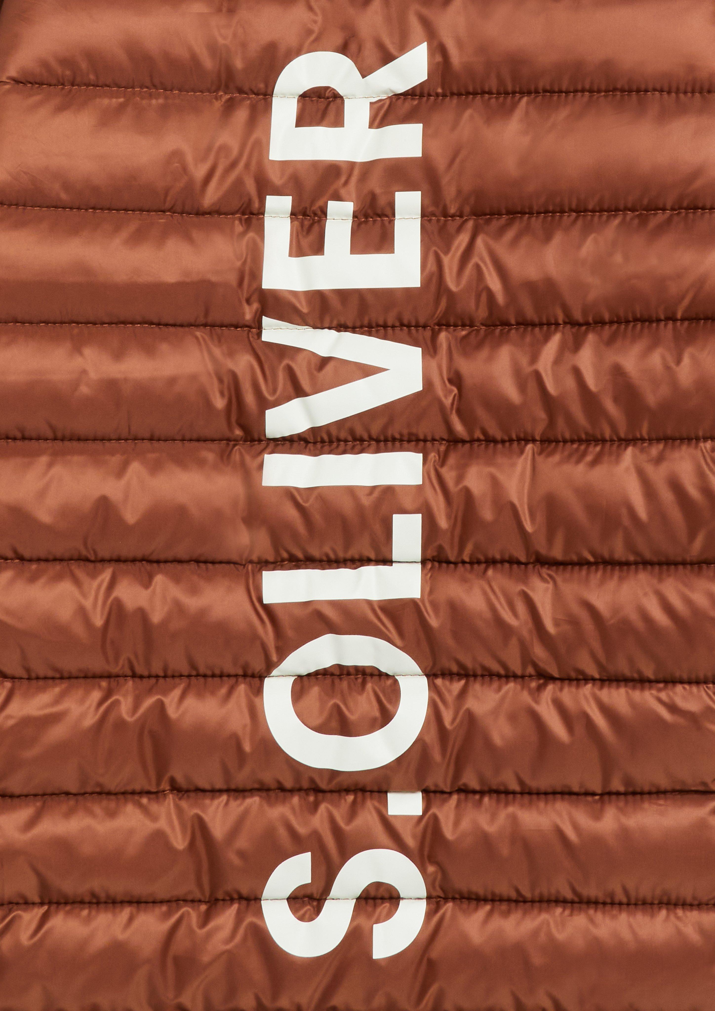 Damen Leichte Steppjacke mit Packfunktion in orange von s.Oliver