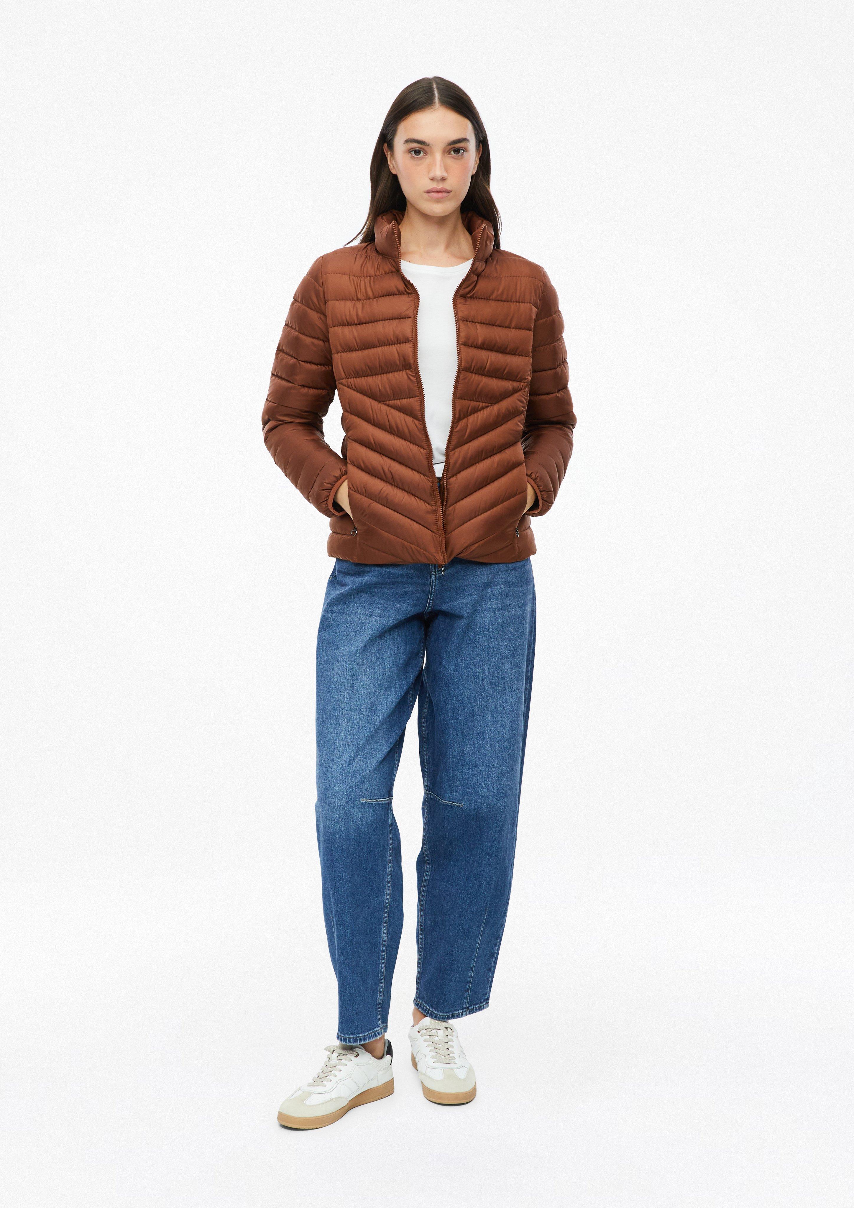 Damen Leichte Steppjacke mit Packfunktion in orange von s.Oliver