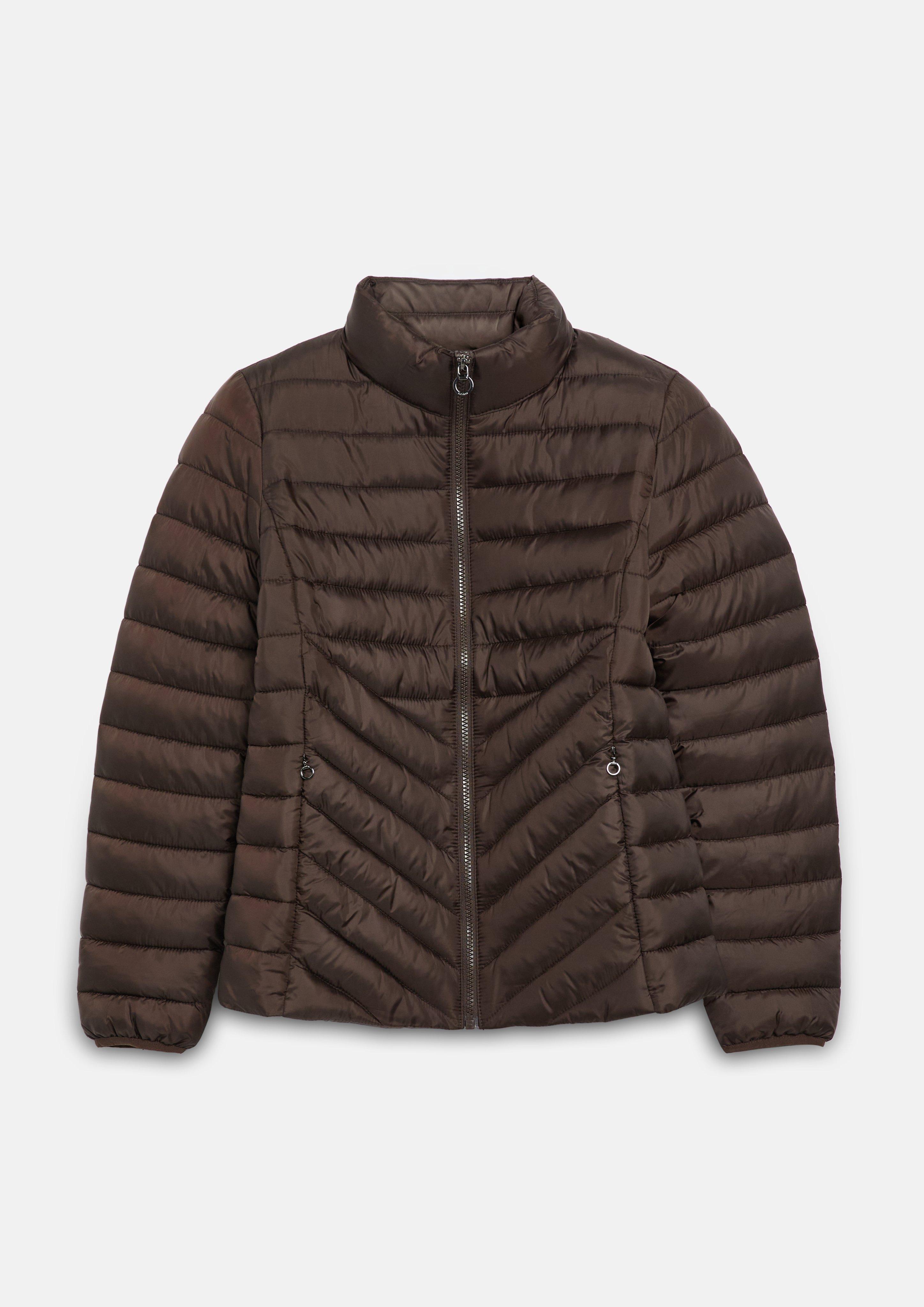 Damen Leichte Steppjacke mit Packfunktion in dunkelbraun von s.Oliver