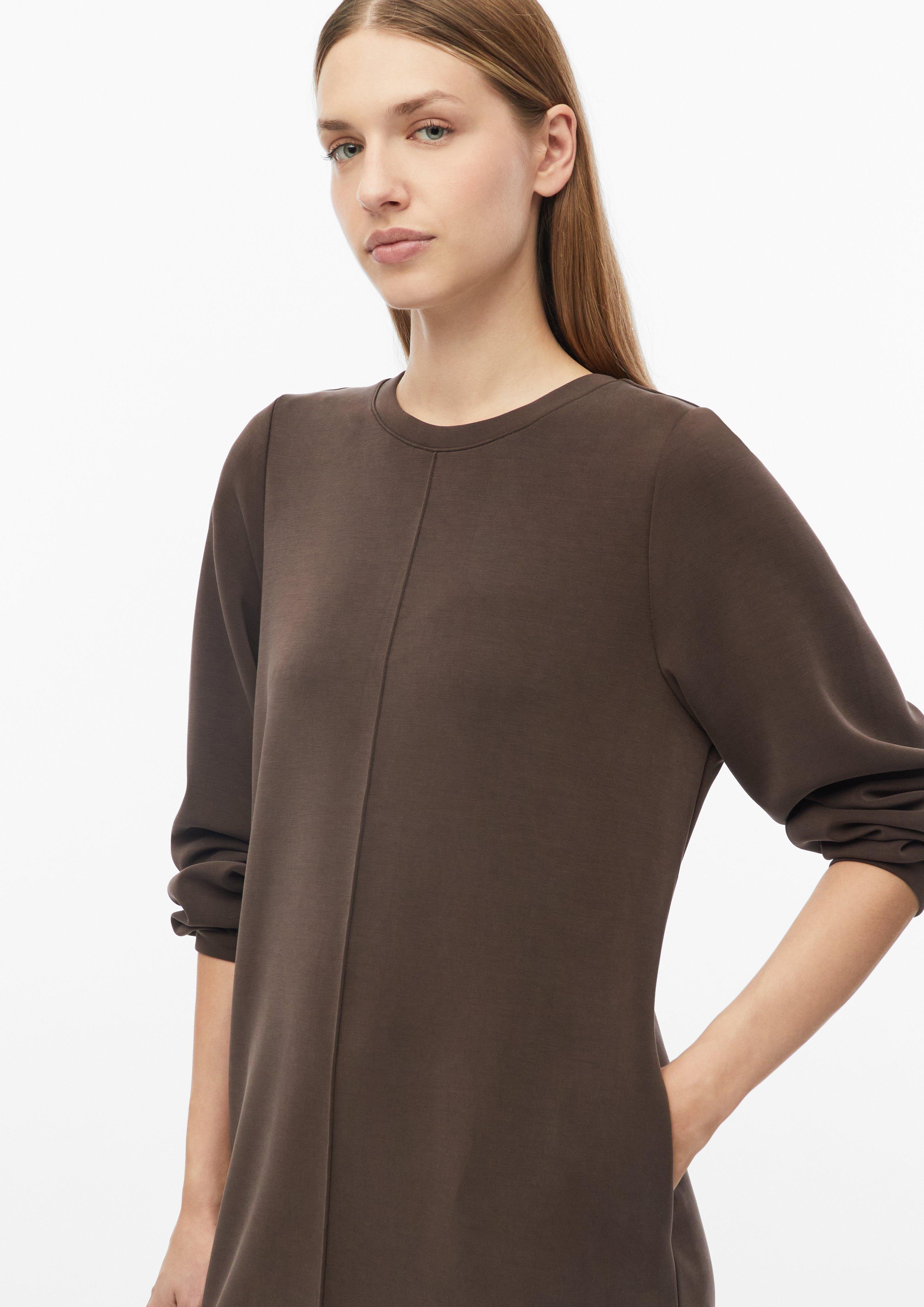 Damen Scuba-Kleid mit Eingrifftaschen in braun von s.Oliver