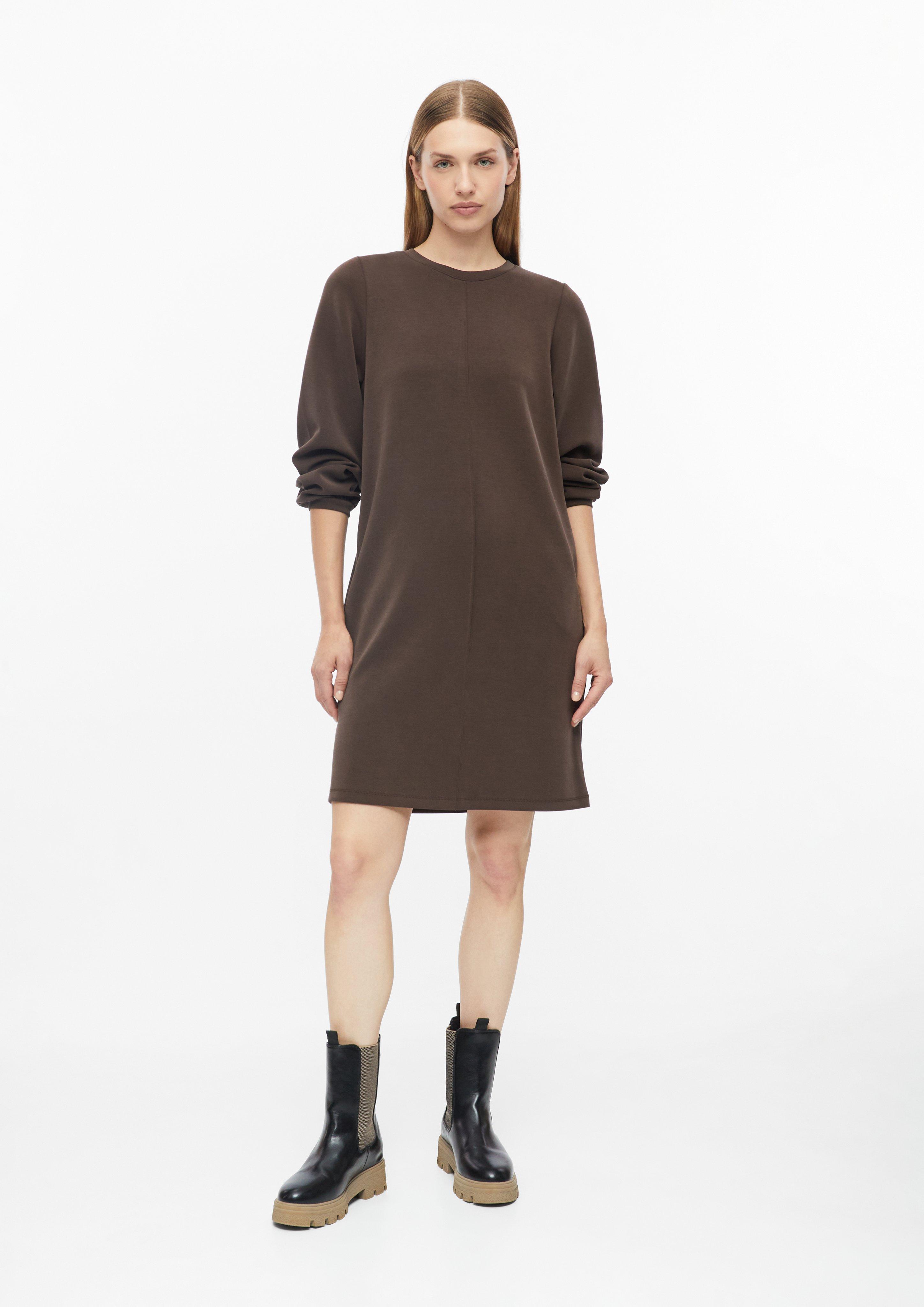 Damen Scuba-Kleid mit Eingrifftaschen in braun von s.Oliver