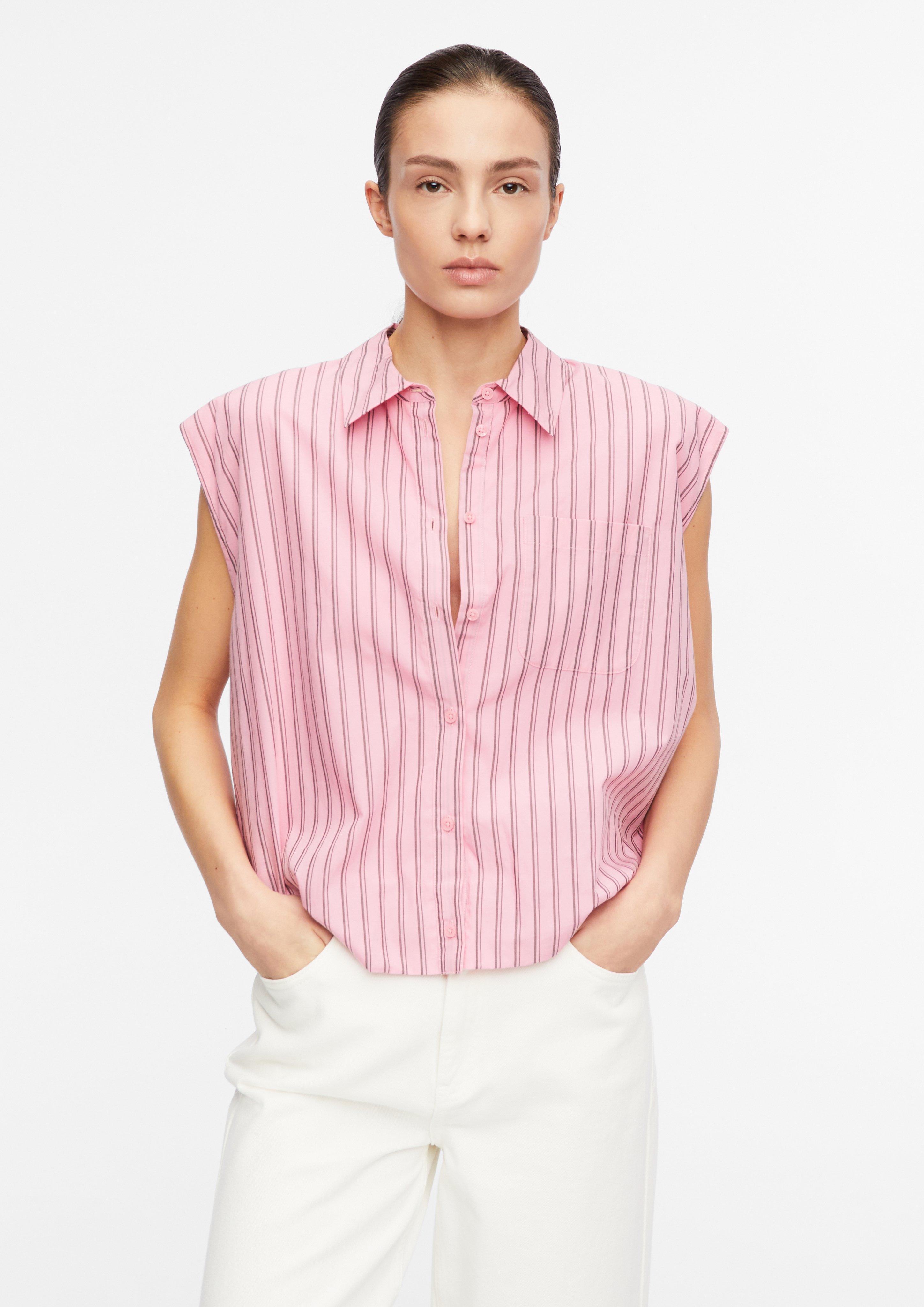 Ärmellose Bluse mit Ballon-Saum in  von COMMA