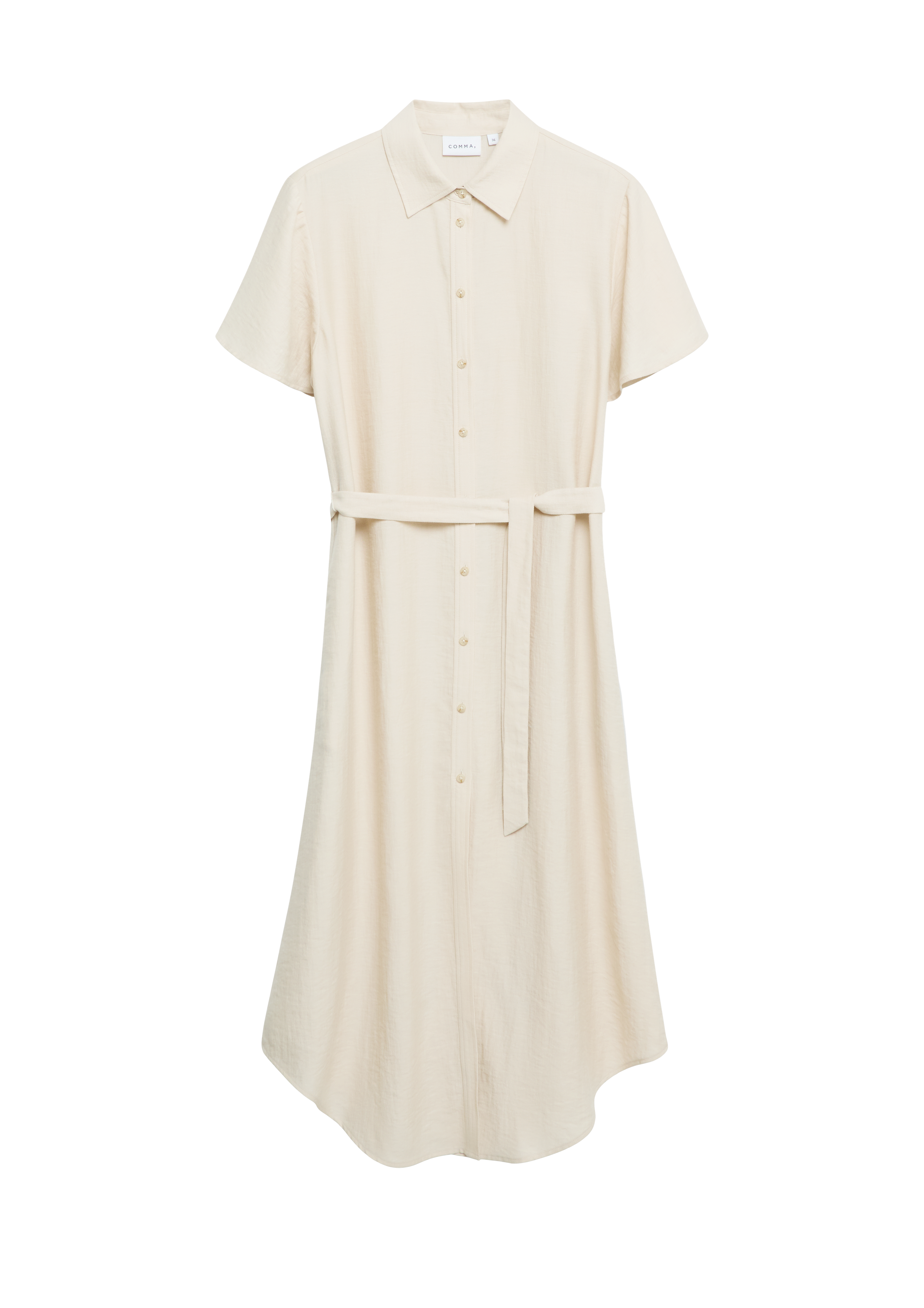 Hemdblusenkleid aus Viskoseleinenmix