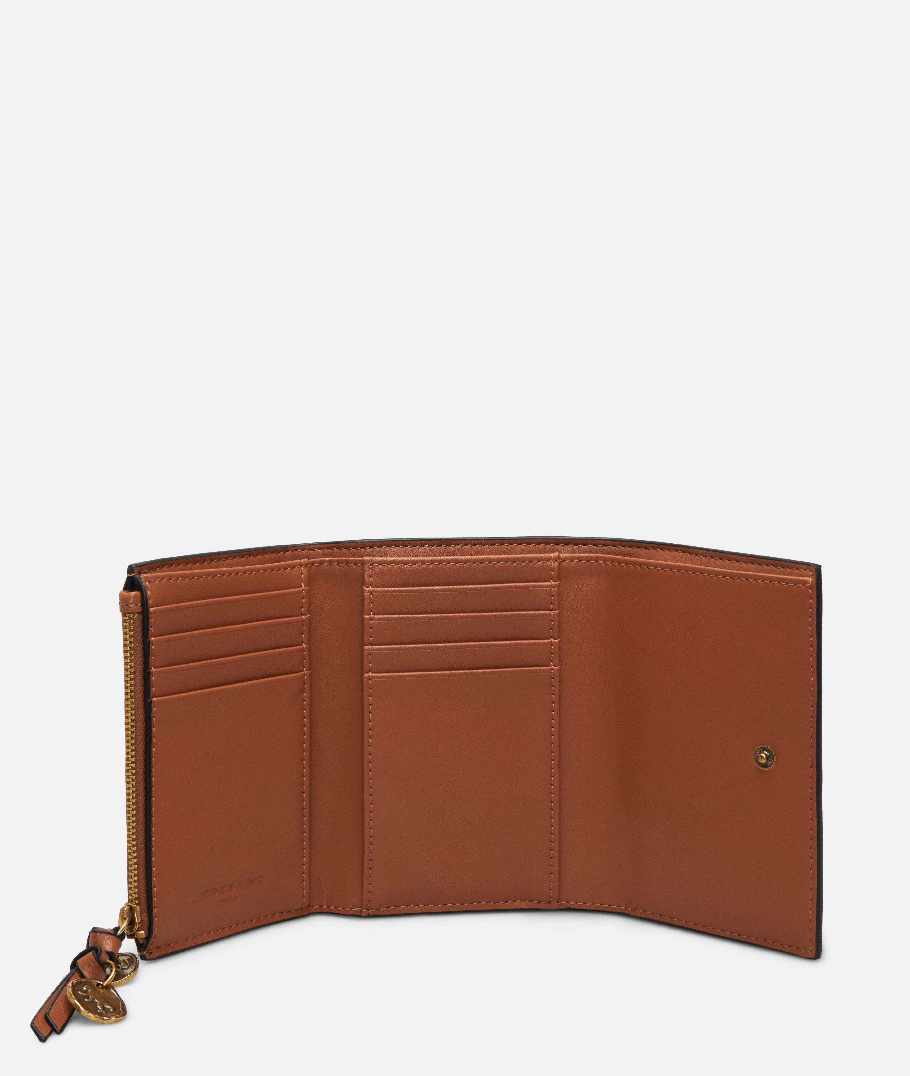 Femmes Portefeuille spacieux aspect cuir avec un grain authentique en brun de Liebeskind Berlin