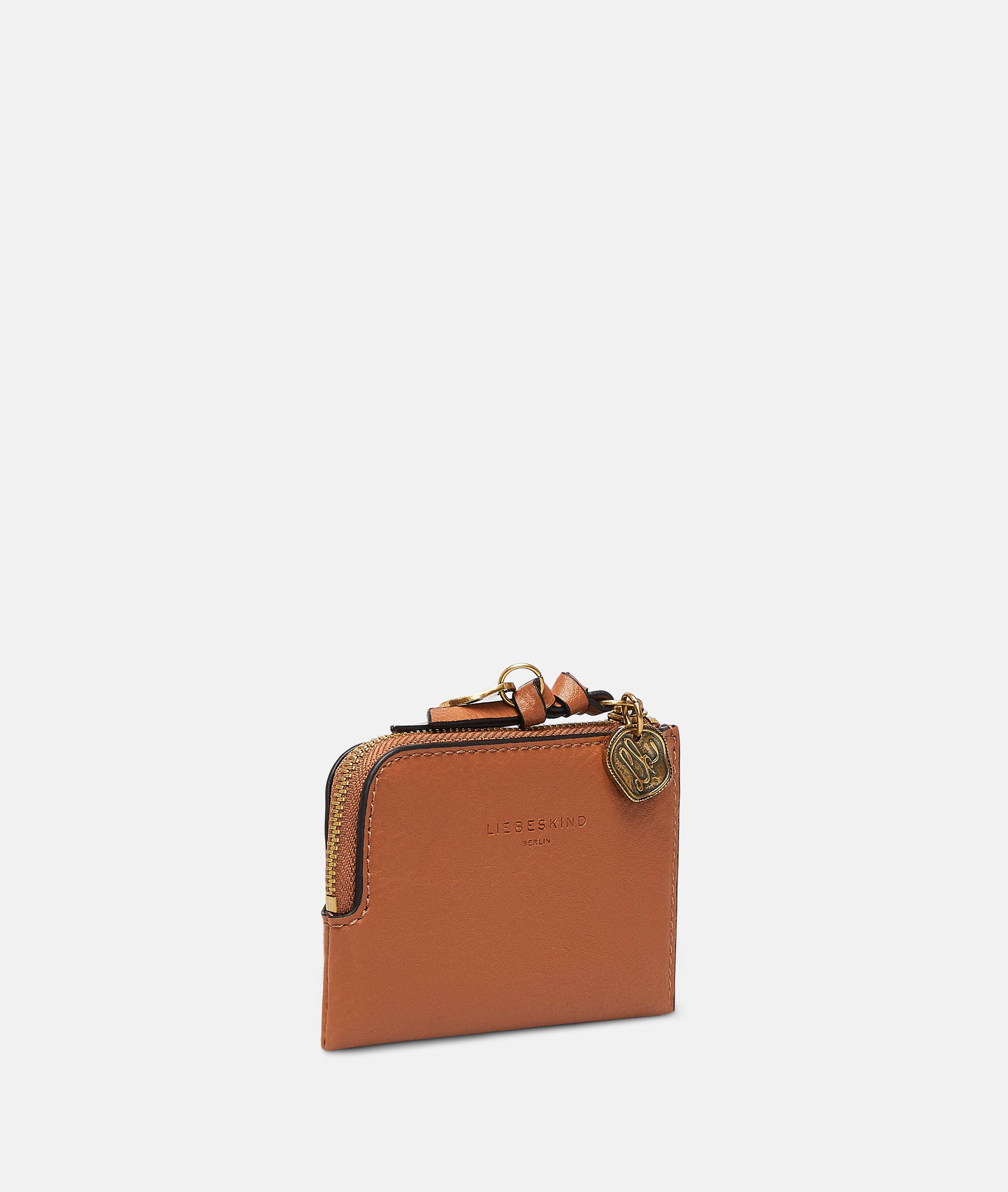 Femmes Mini-portefeuille aspect cuir avec un grain authentique en brun de Liebeskind Berlin