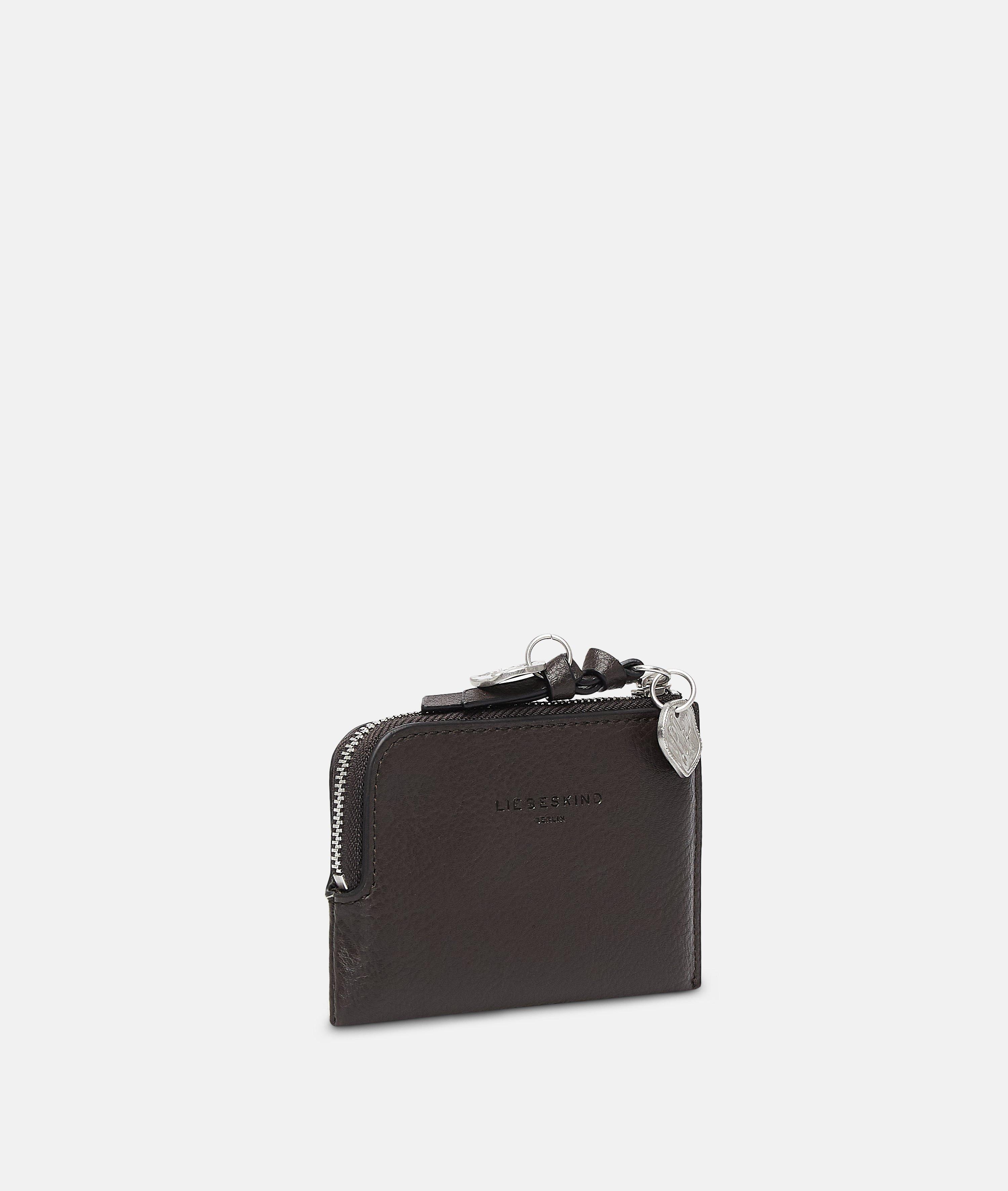 Femmes Mini-portefeuille aspect cuir avec un grain authentique en brun de Liebeskind Berlin