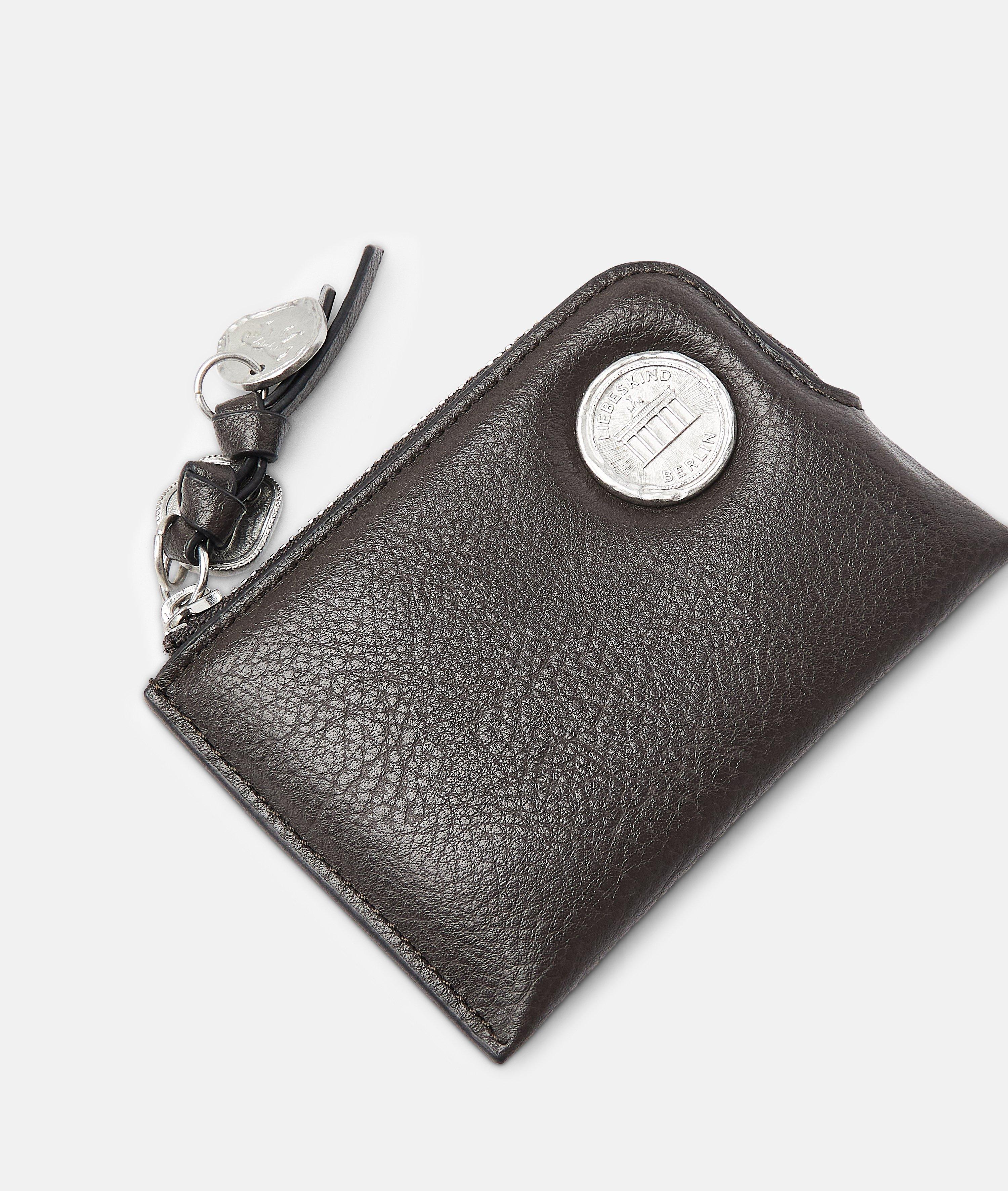 Femmes Mini-portefeuille aspect cuir avec un grain authentique en brun de Liebeskind Berlin