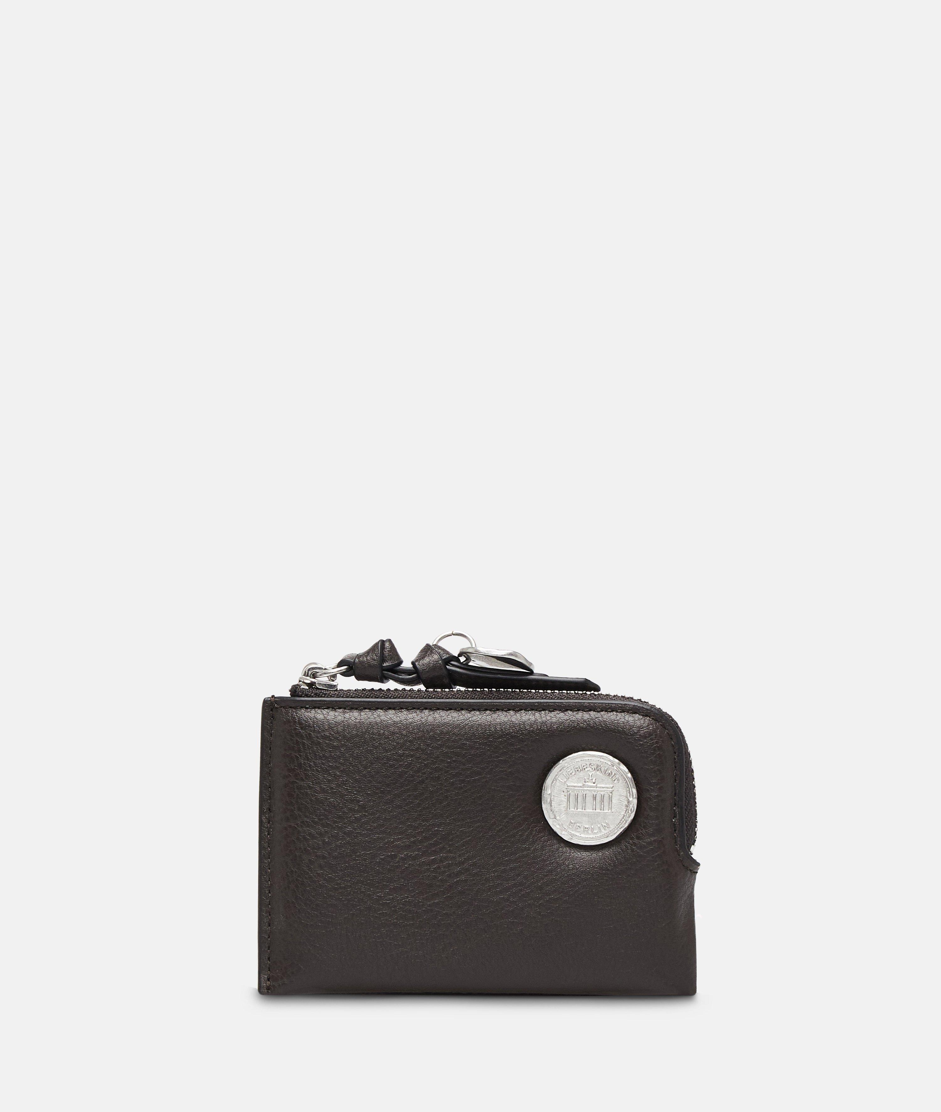 Femmes Mini-portefeuille aspect cuir avec un grain authentique en brun de Liebeskind Berlin