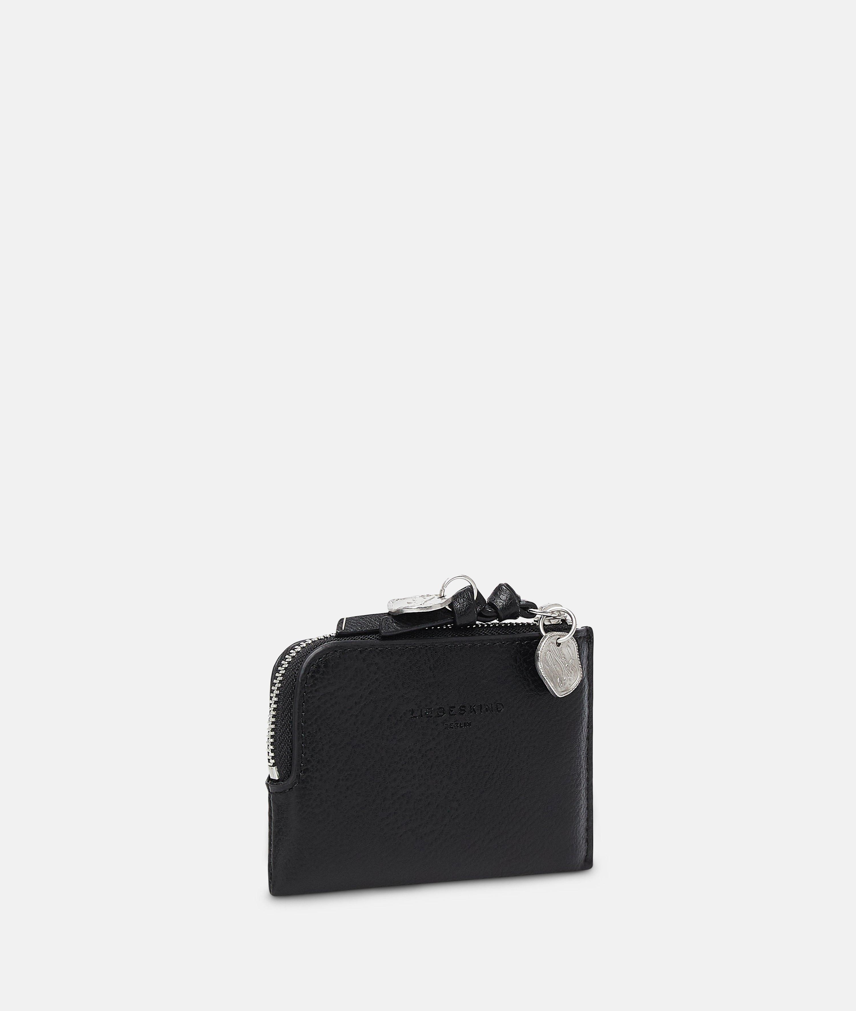 Femmes Mini-portefeuille aspect cuir avec un grain authentique en noir de Liebeskind Berlin
