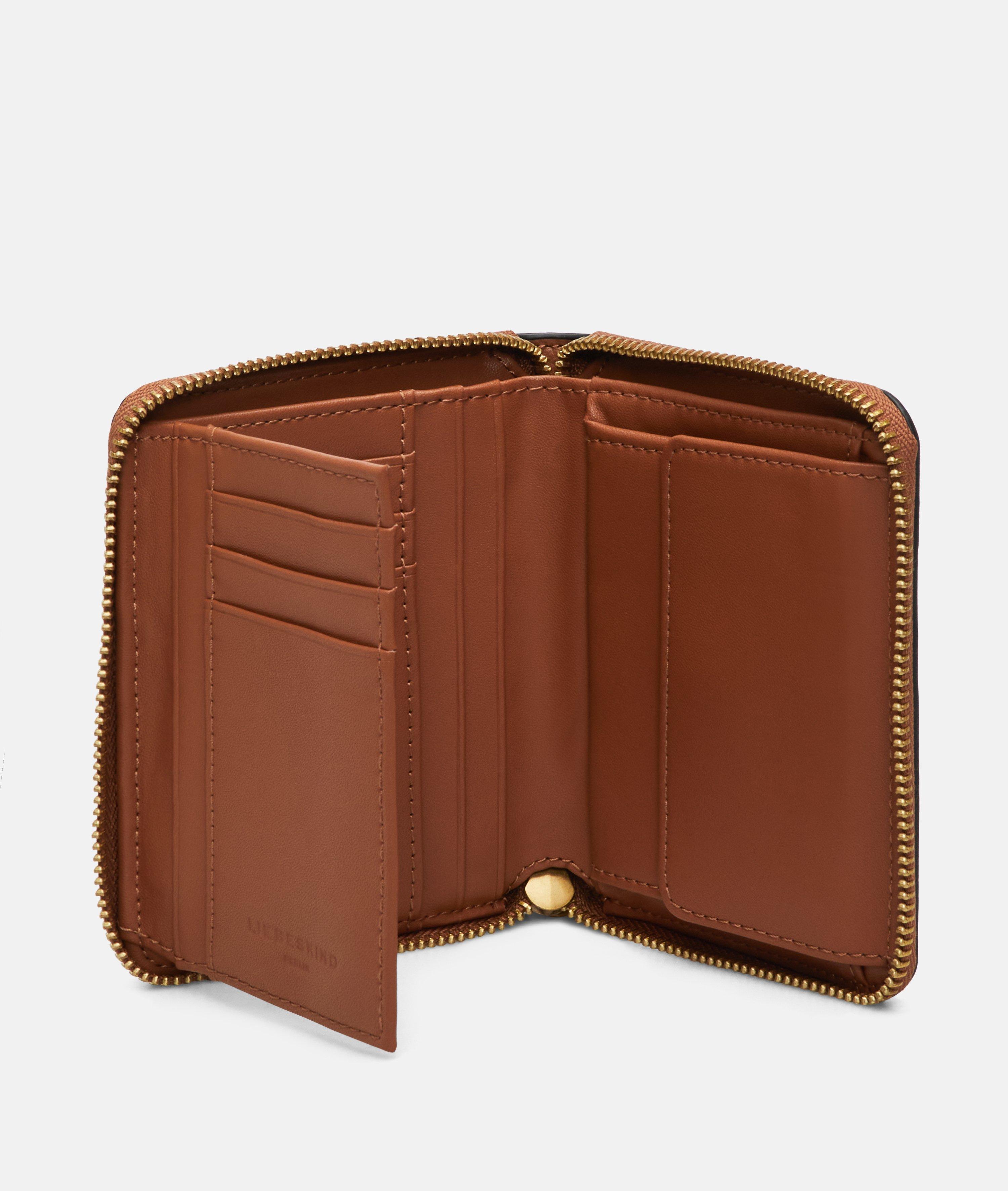Femmes Portefeuille spacieux aspect cuir avec un grain authentique en brun de Liebeskind Berlin