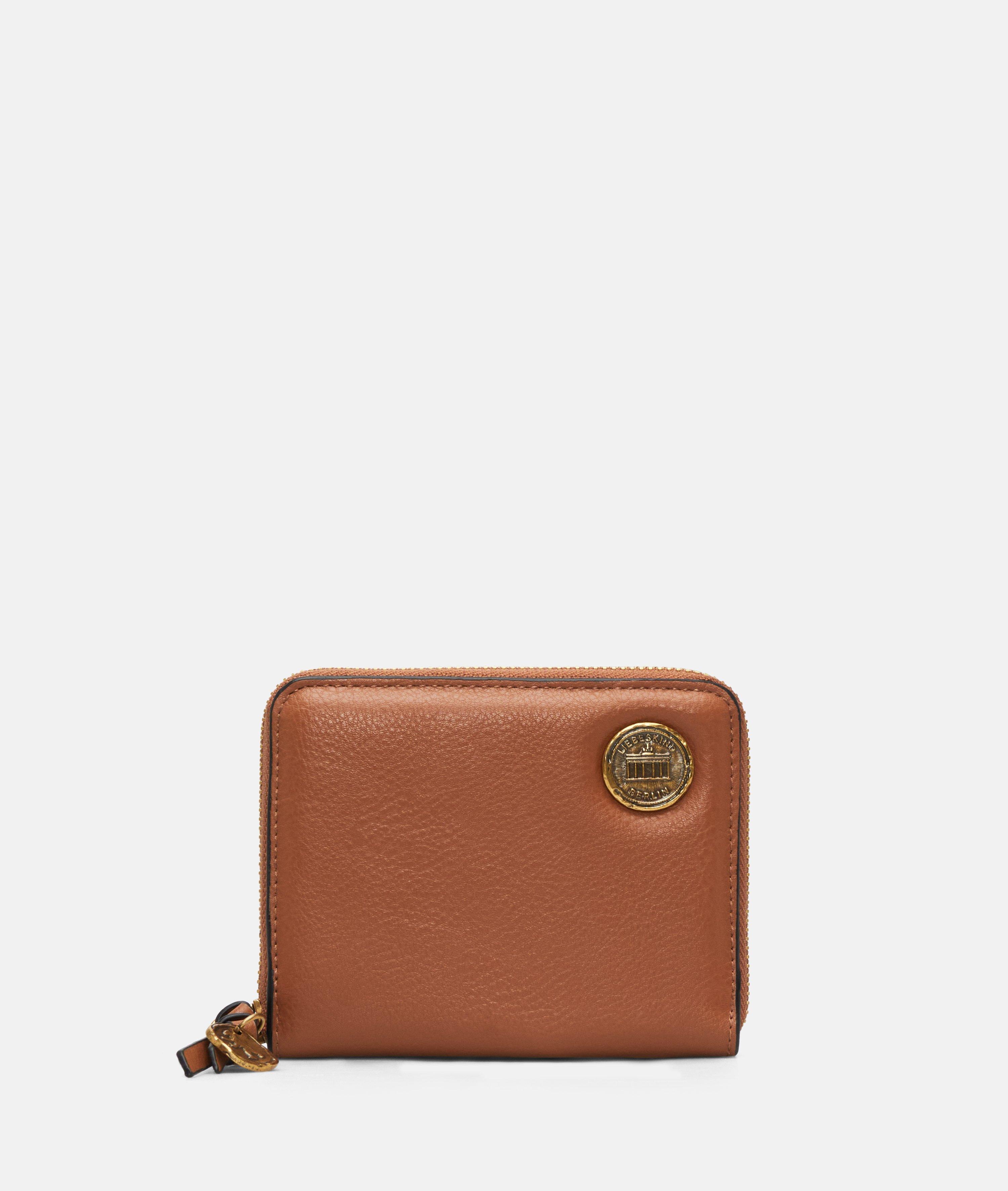 Portefeuille spacieux aspect cuir avec un grain authentique en cannelle de Liebeskind Berlin