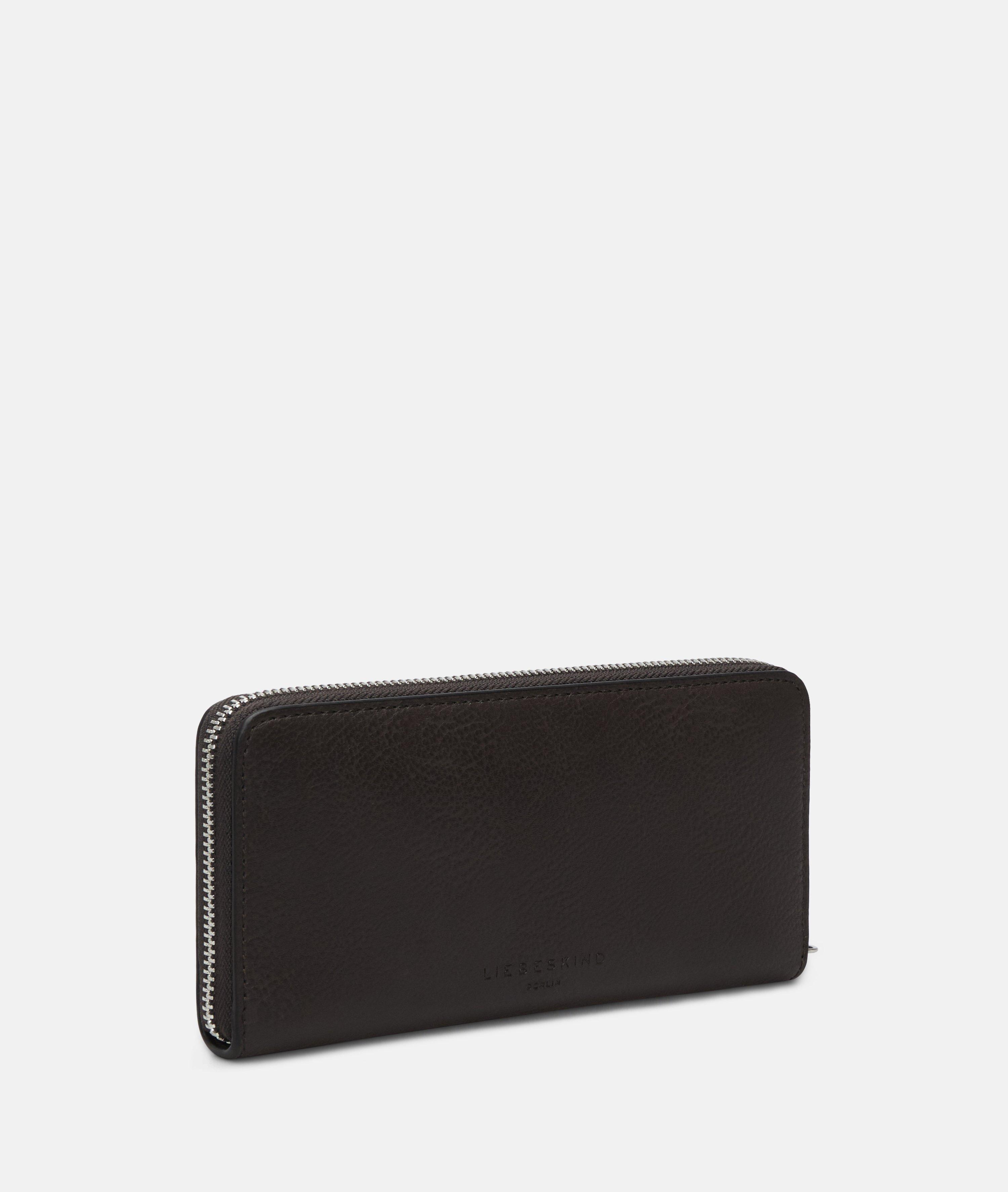 Femmes Grand portefeuille aspect cuir avec un grain authentique en brun de Liebeskind Berlin