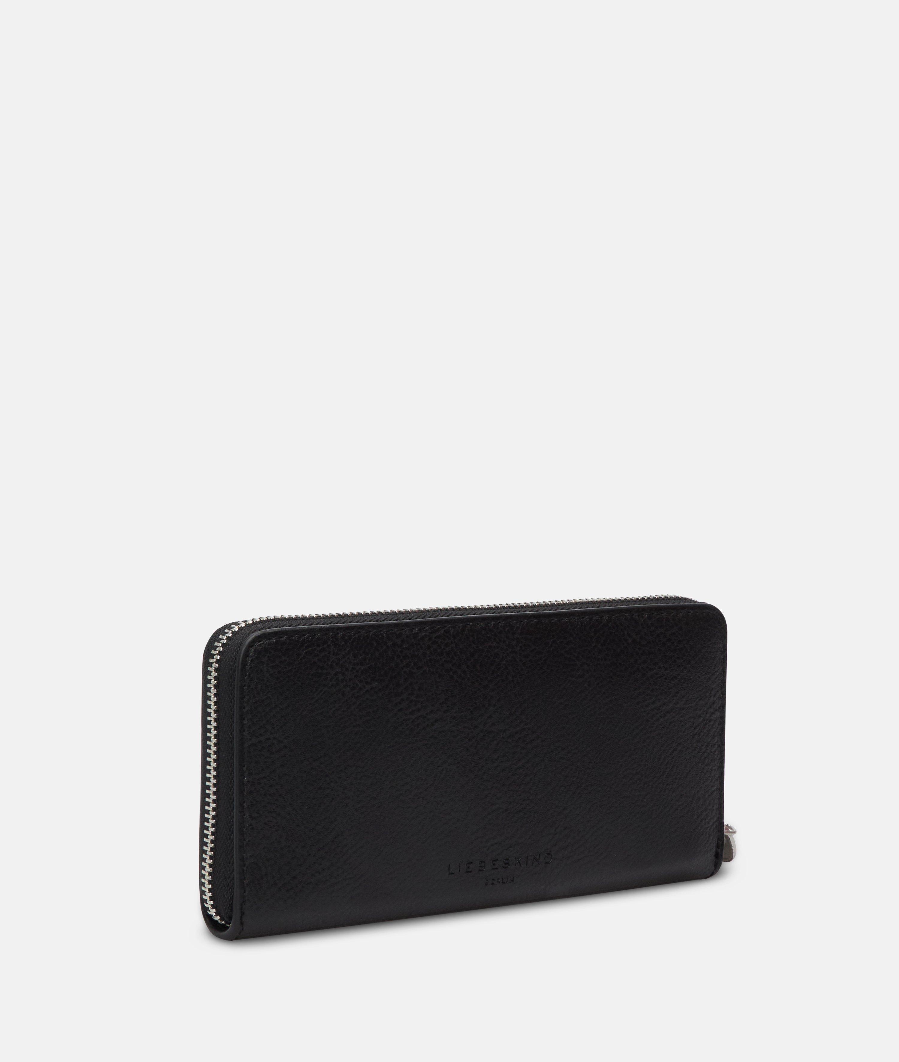 Femmes Grand portefeuille aspect cuir avec un grain authentique en noir de Liebeskind Berlin