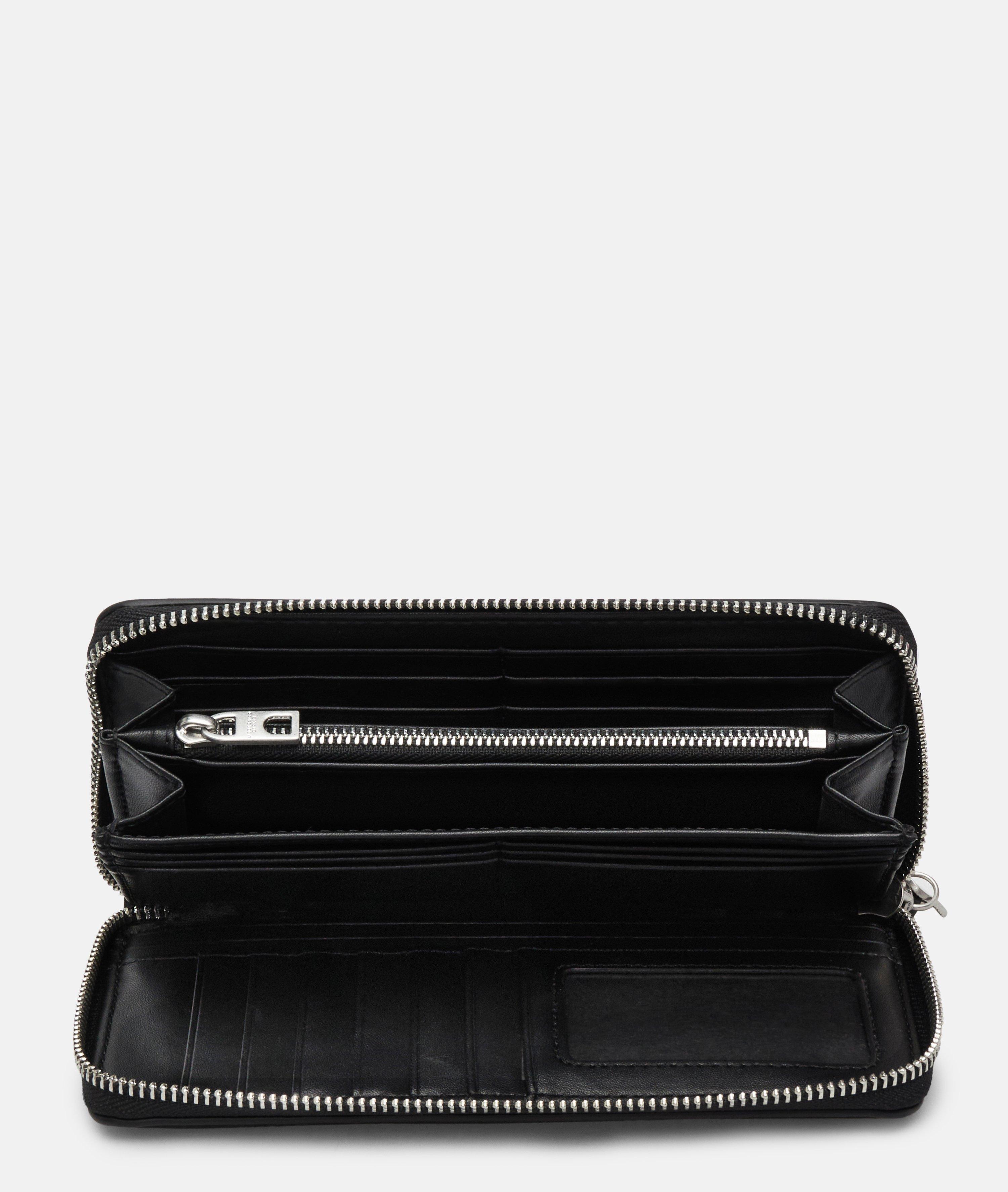 Femmes Grand portefeuille aspect cuir avec un grain authentique en noir de Liebeskind Berlin