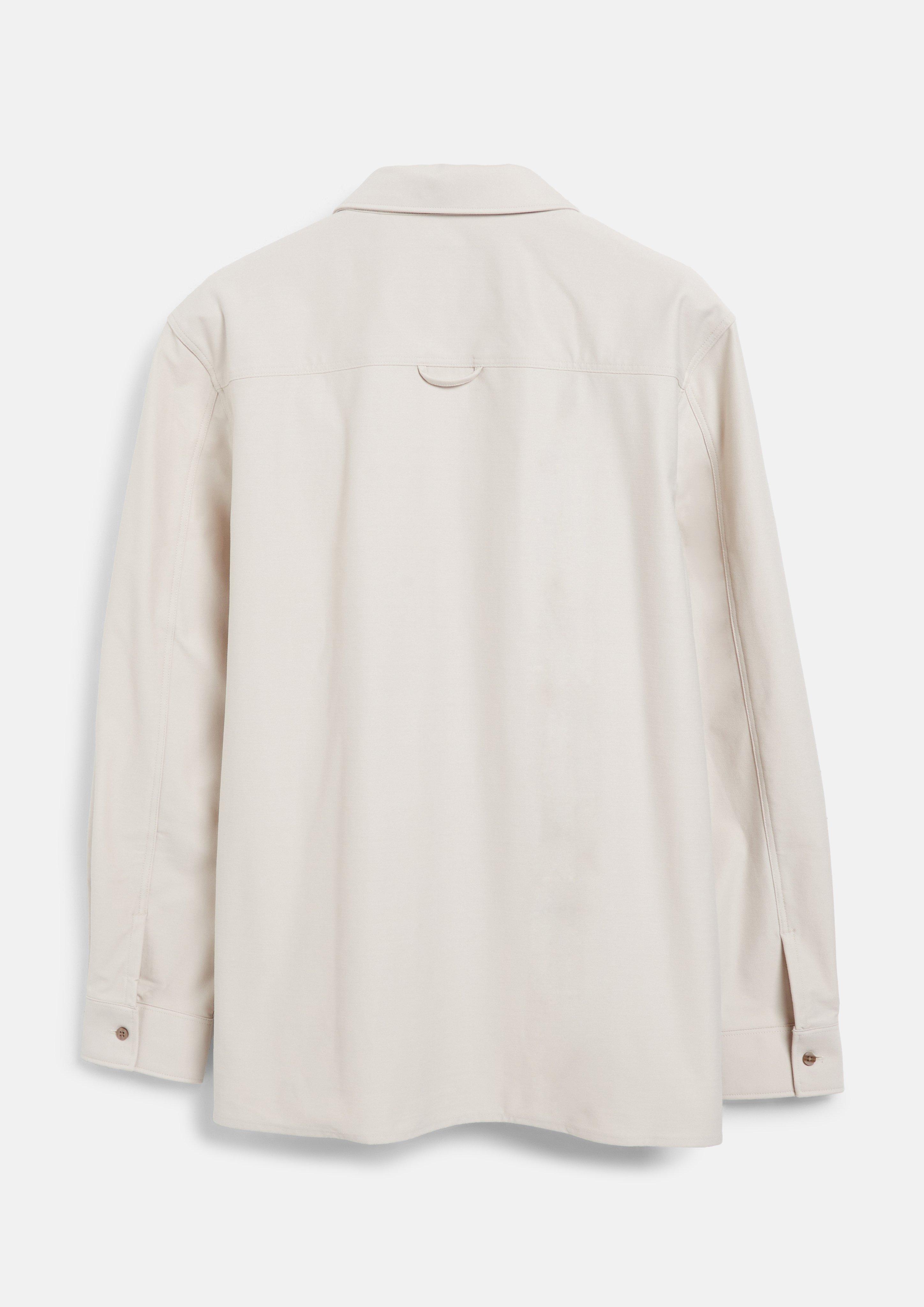 Herren Overshirt aus feinem Stretch-Canvas in beige von s.Oliver BLACK LABEL