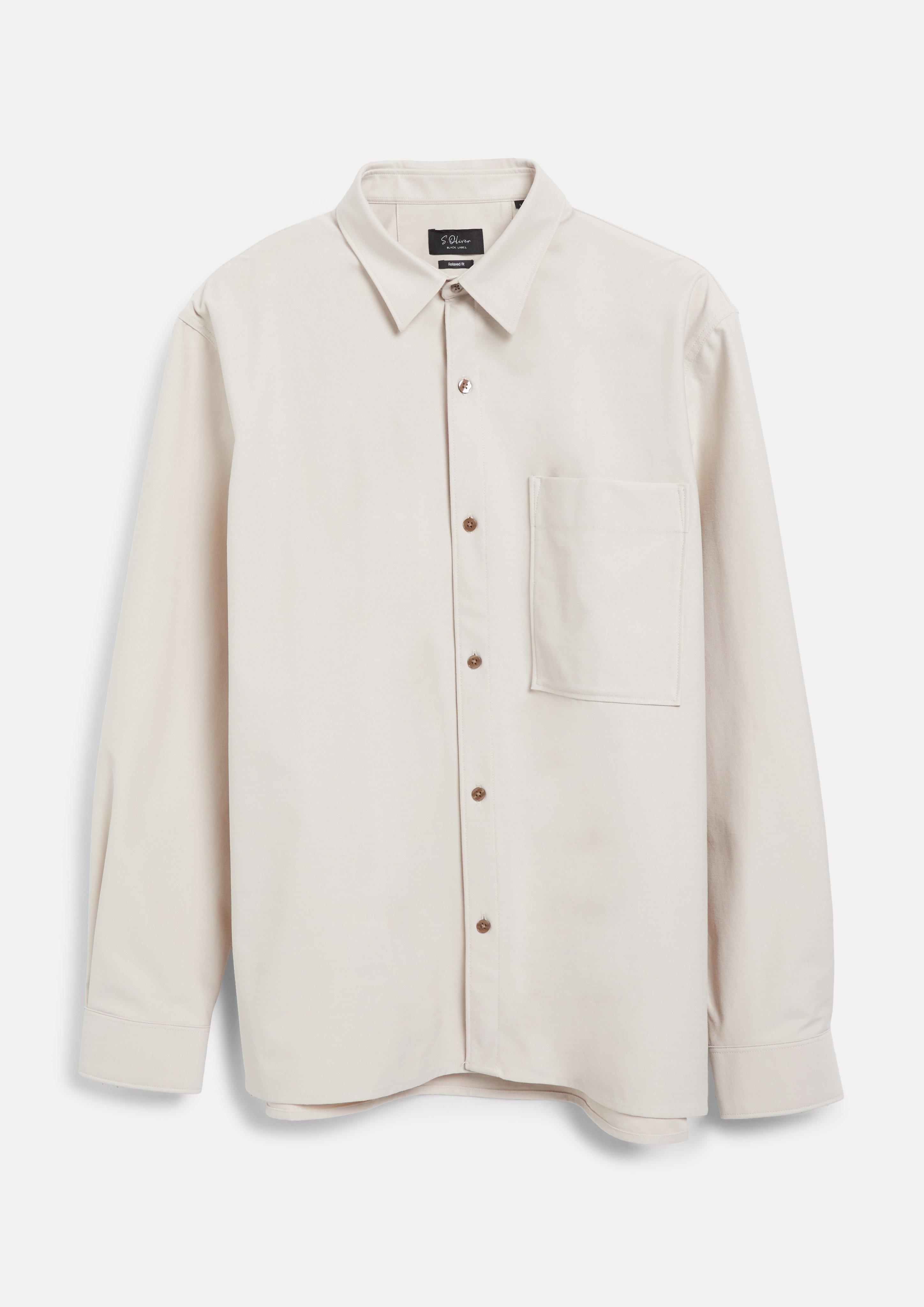 Herren Overshirt aus feinem Stretch-Canvas in  von 