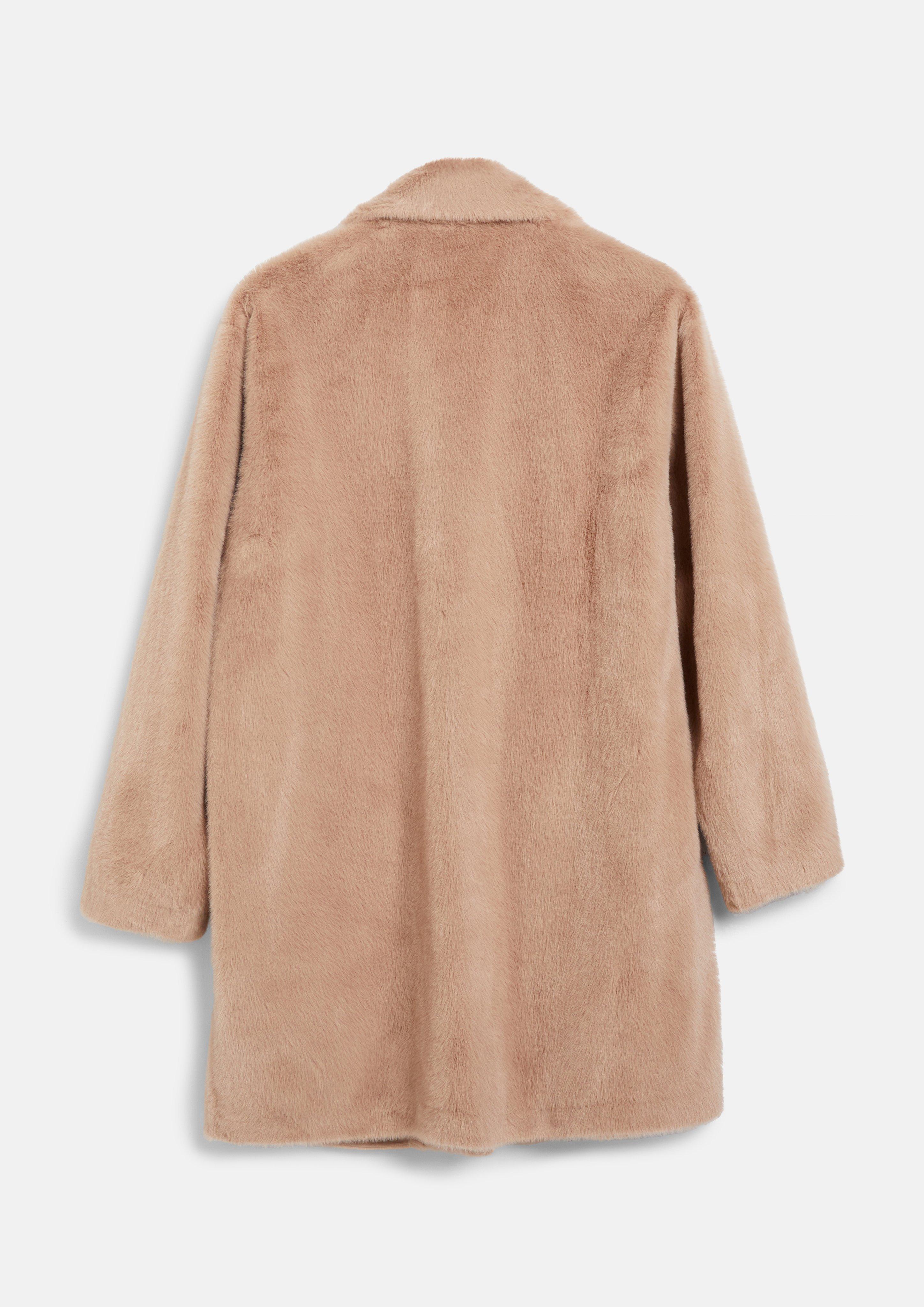 Damen Fake-Fur-Mantel im Relaxed Fit in braun von s.Oliver BLACK LABEL