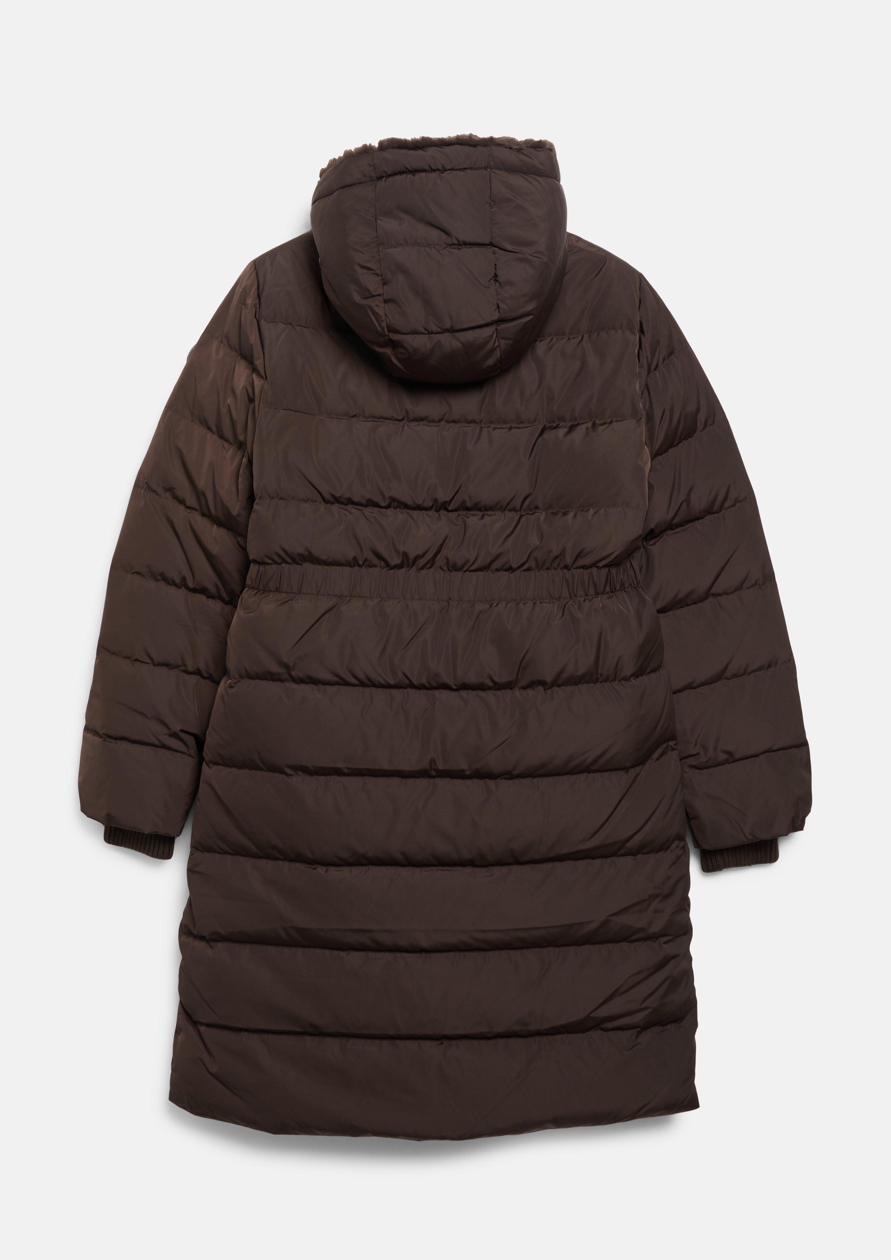 Damen Gefütterter Steppmantel mit Kapuze in braun von s.Oliver BLACK LABEL