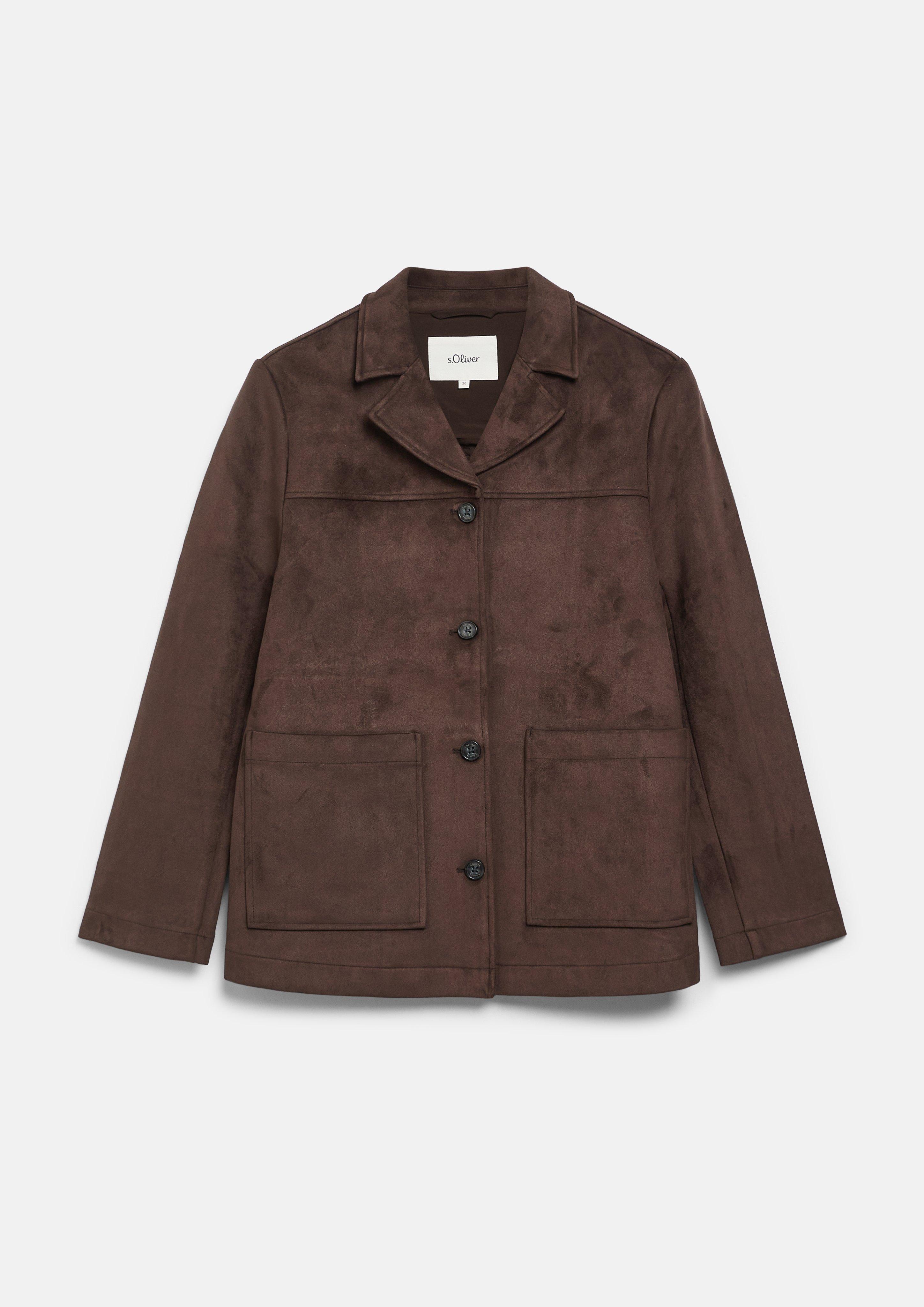 Dames Binnen-Jacke in donkerbruin van s.Oliver